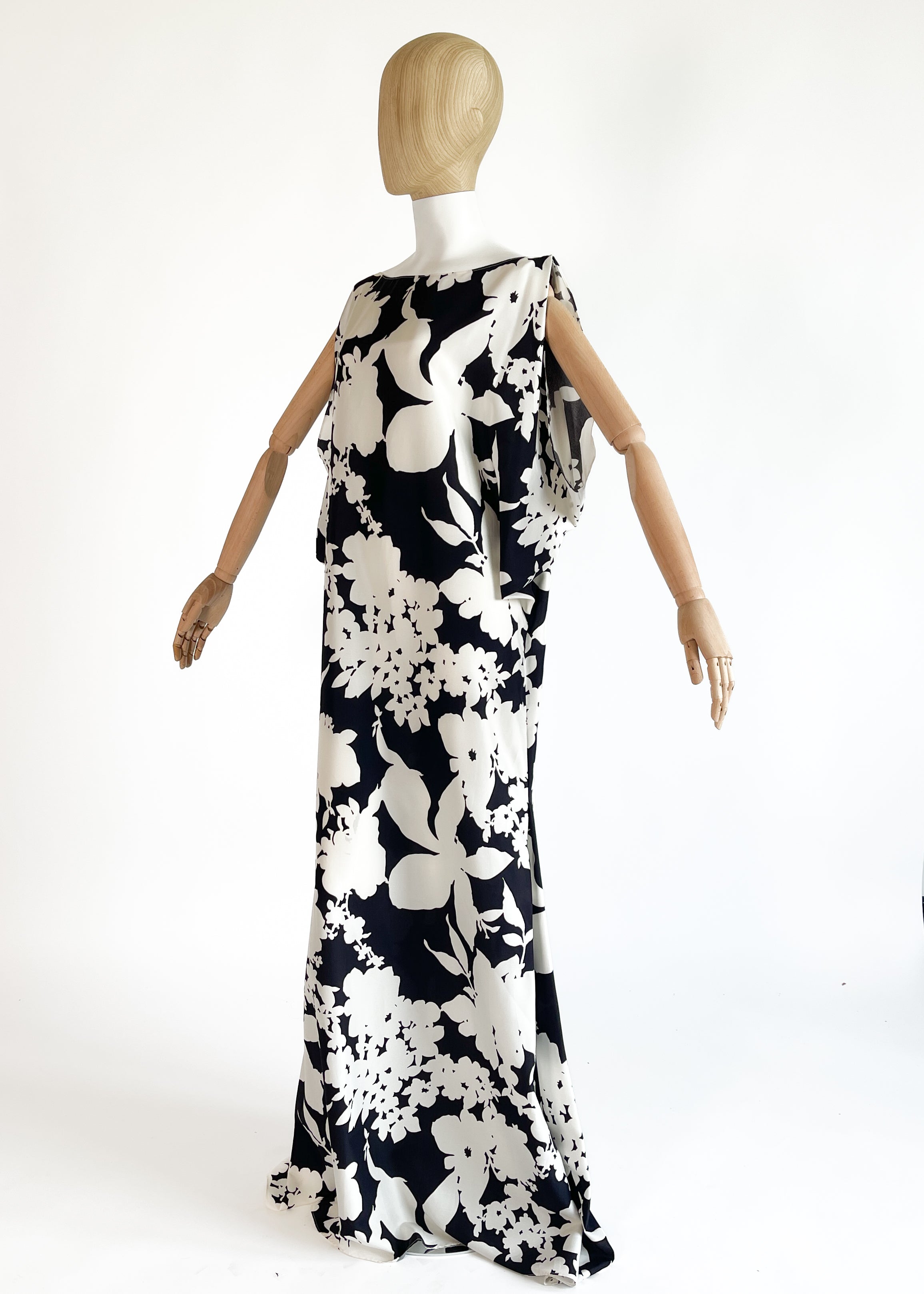 Vintage 1990s Yves Saint Laurent Silk Caftan Dress