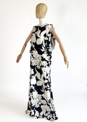 Vintage 1990s Yves Saint Laurent Silk Caftan Dress