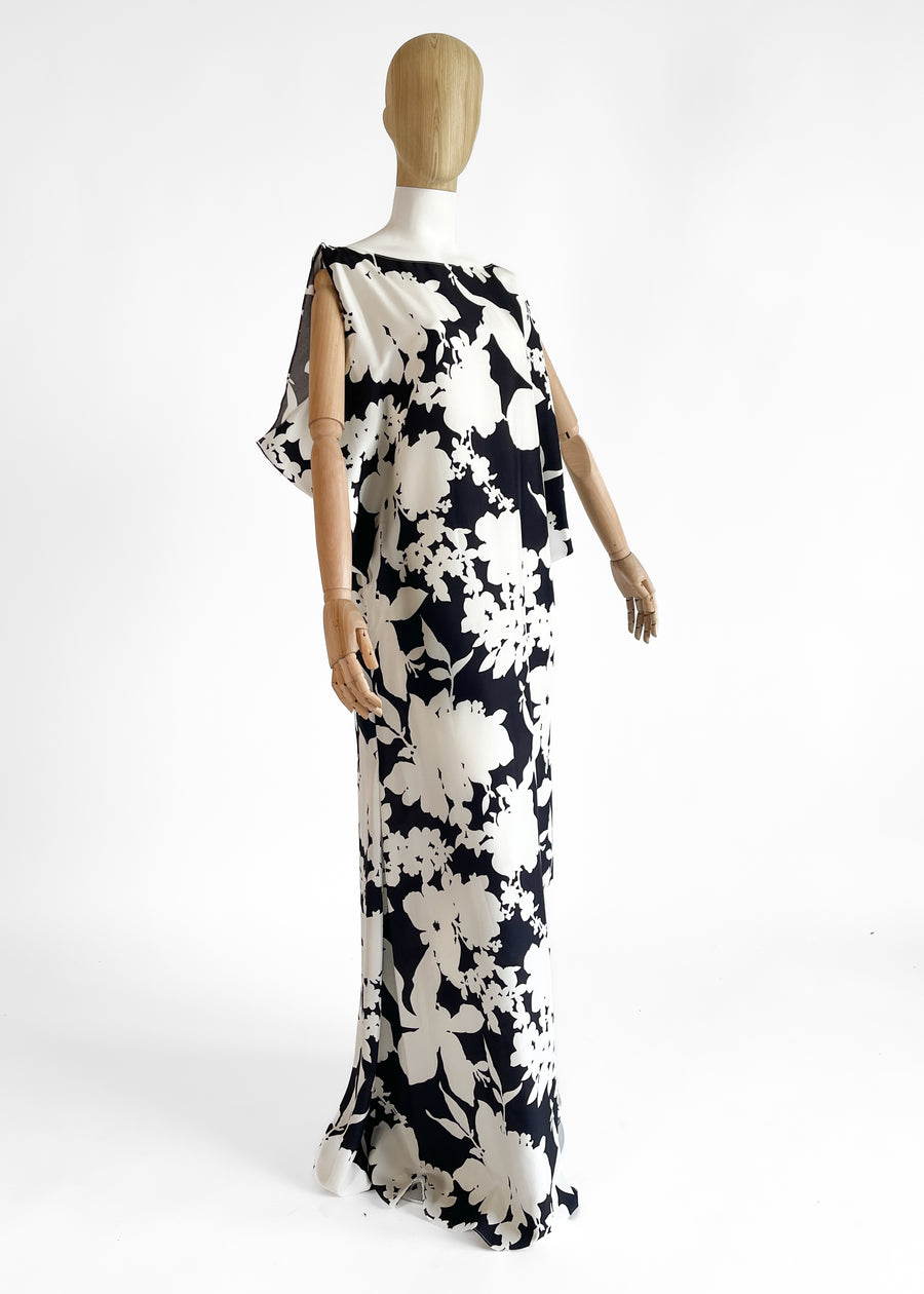 Vintage 1990s Yves Saint Laurent Silk Caftan Dress