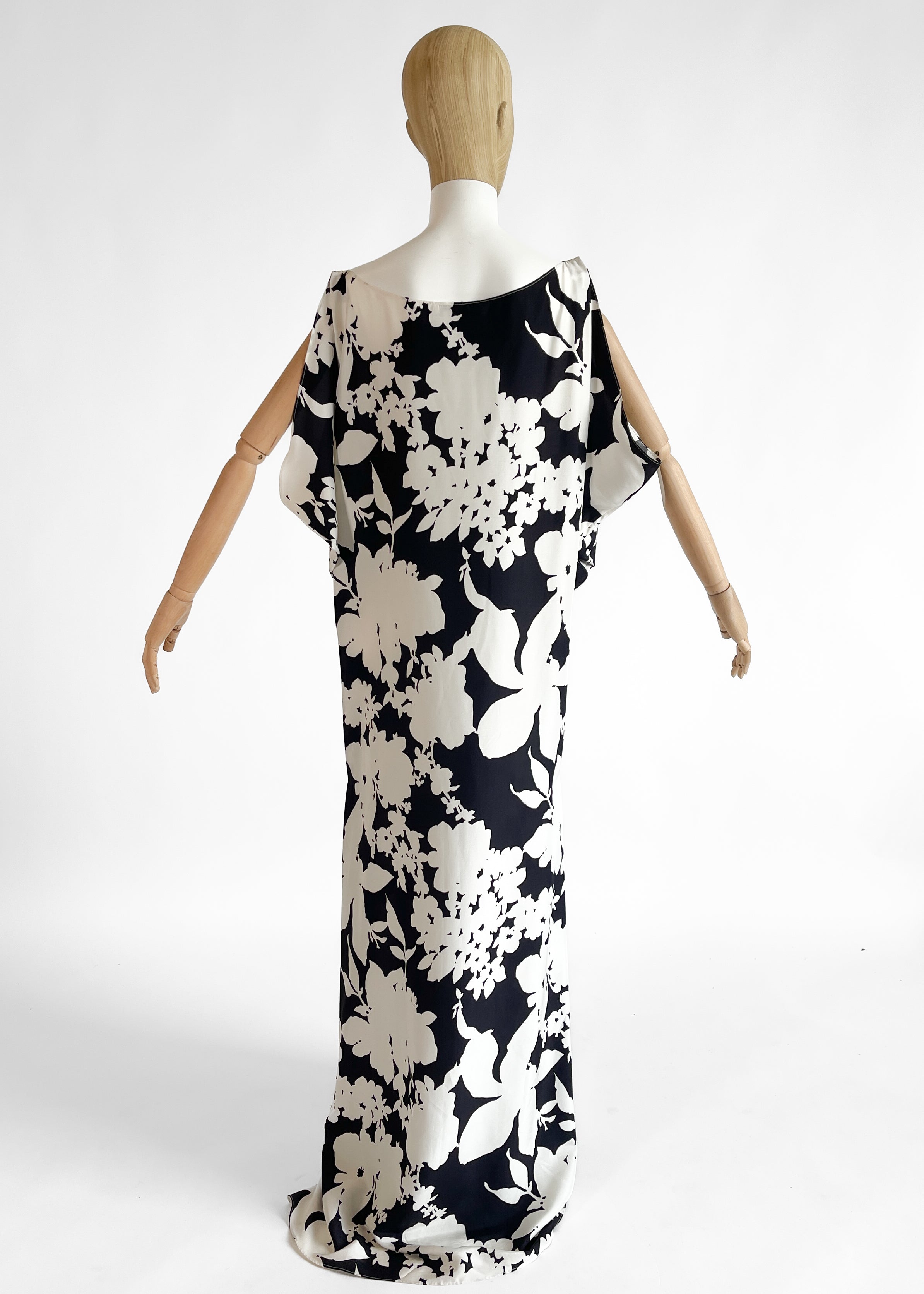 Vintage 1990s Yves Saint Laurent Silk Caftan Dress