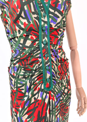 Vintage Yves Saint Laurent Summer Silk Dress 1984