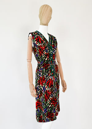 Vintage Yves Saint Laurent Summer Silk Dress 1984