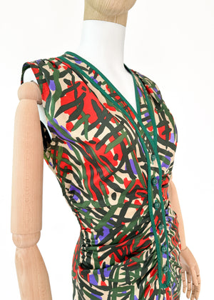 Vintage Yves Saint Laurent Summer Silk Dress 1984