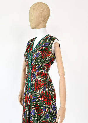 Vintage Yves Saint Laurent Summer Silk Dress 1984