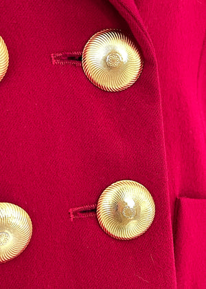 Vintage 1980s Yves Saint Laurent Red Blazer