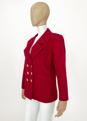 Vintage 1980s Yves Saint Laurent Red Blazer