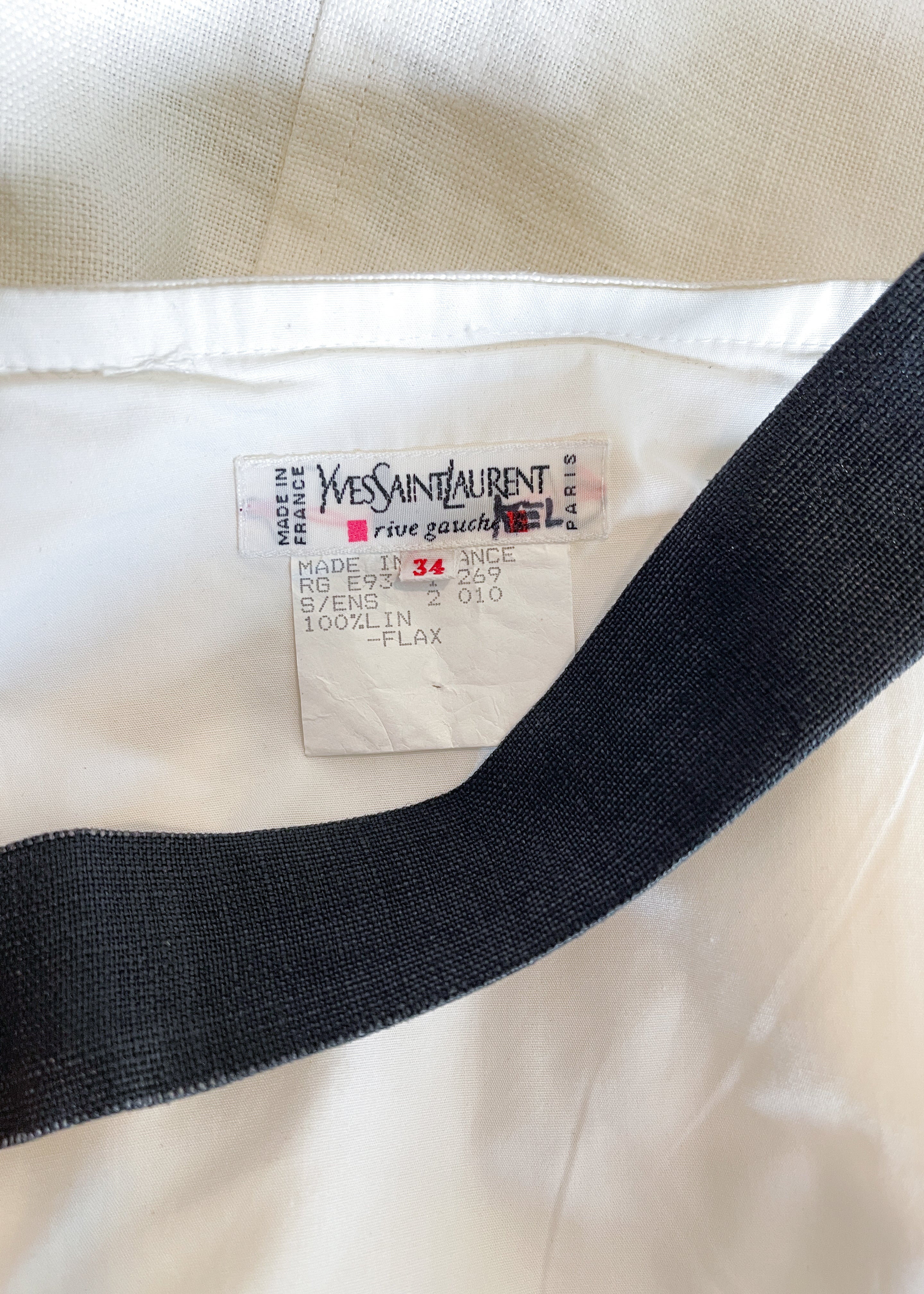 Vintage 1993 Yves Saint Laurent Linen Dress