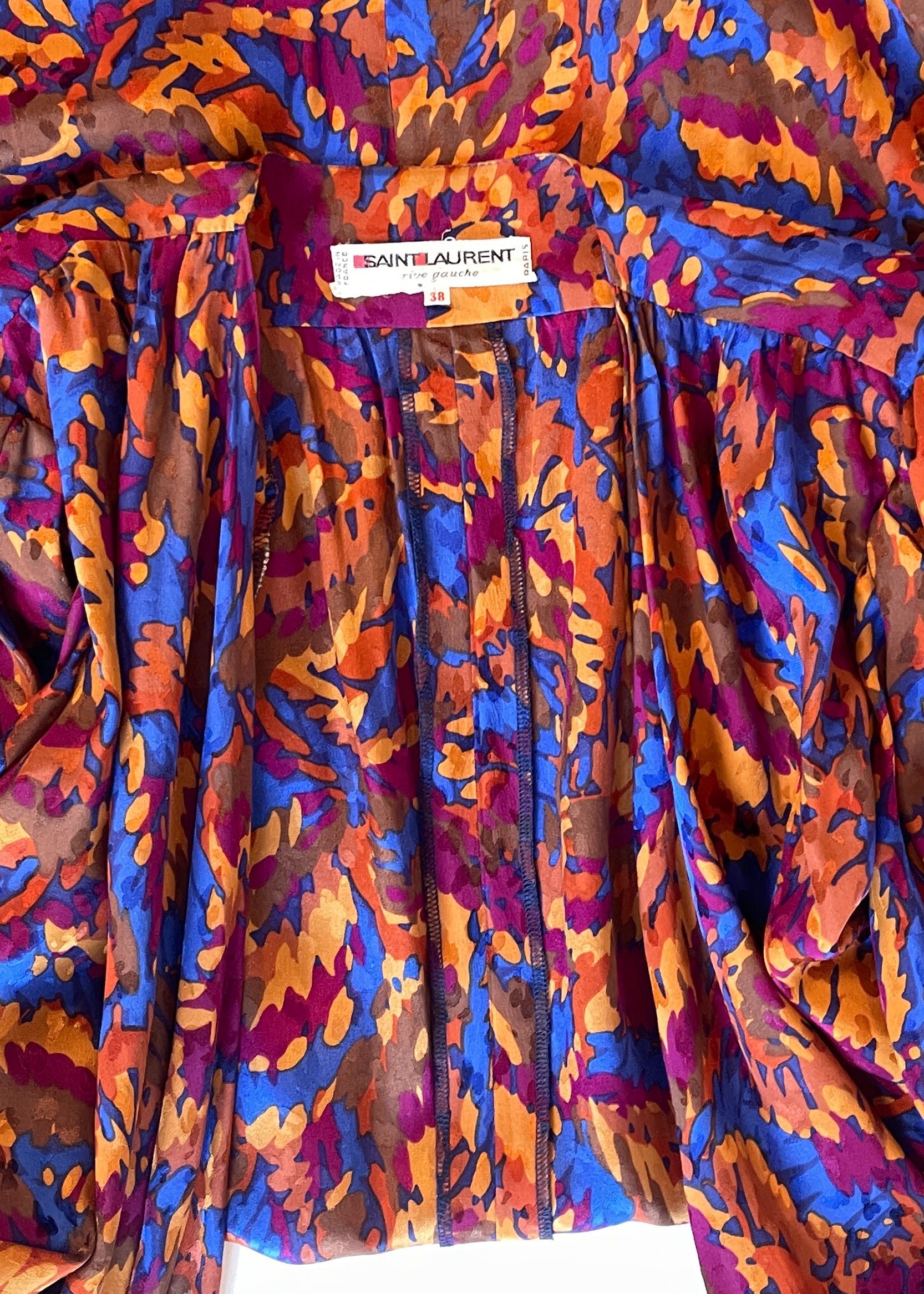 Yves Saint Laurent Silk Wrap Dress 1980s