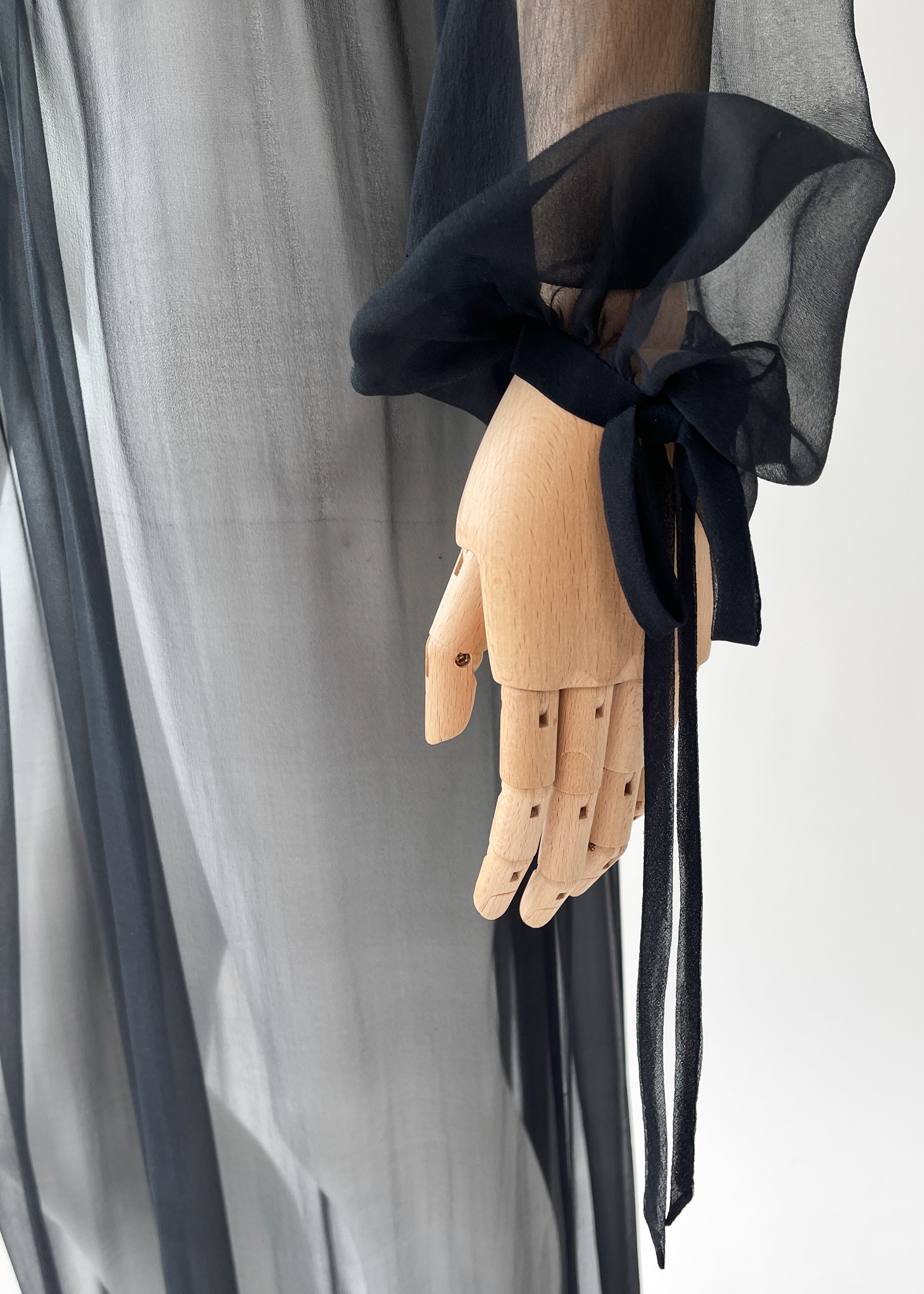 Vintage 1930s Sheer Silk Chiffon Dress