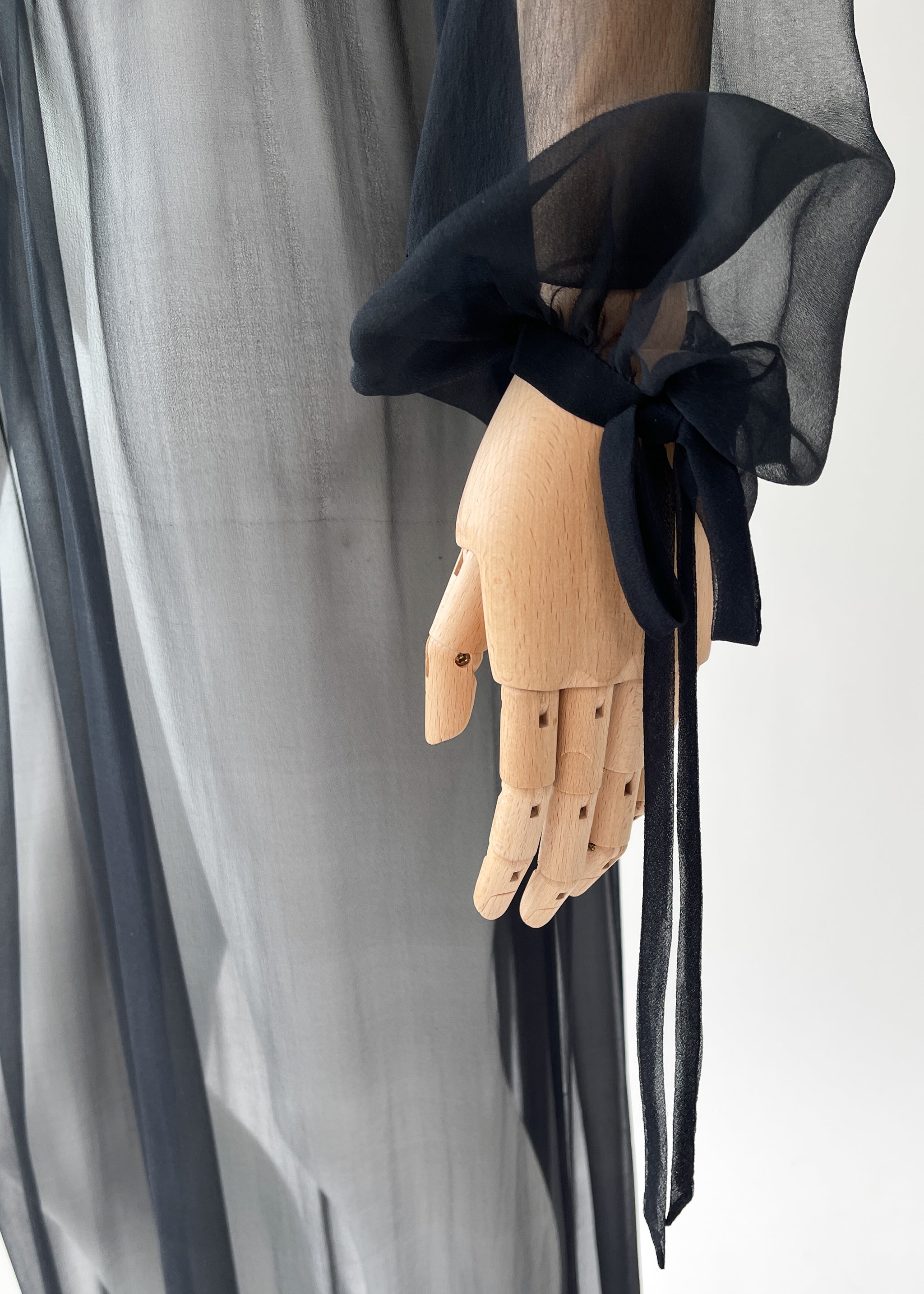 Vintage 1930s Sheer Silk Chiffon Dress