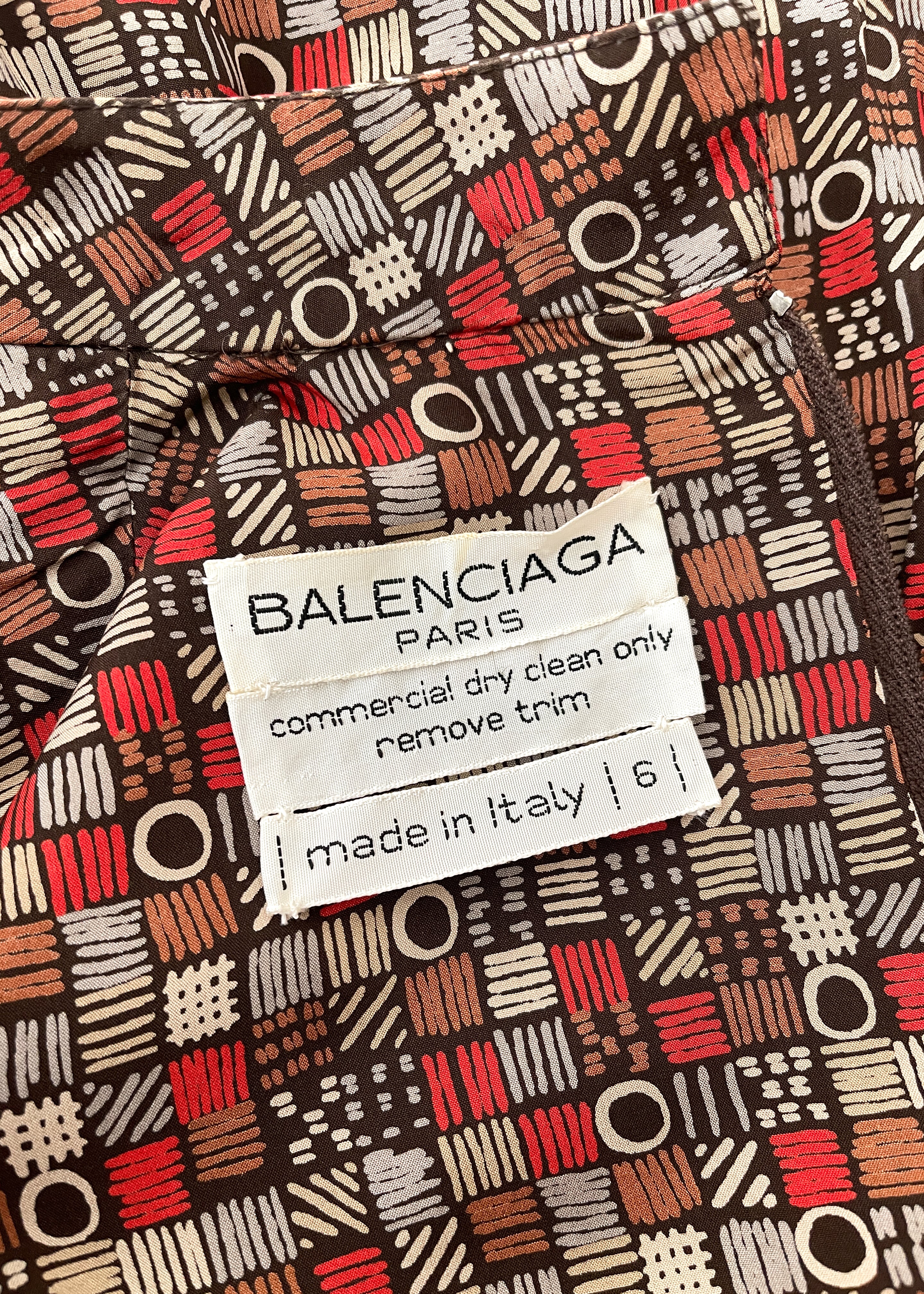 Vintage Late 1970s Balenciaga Dress