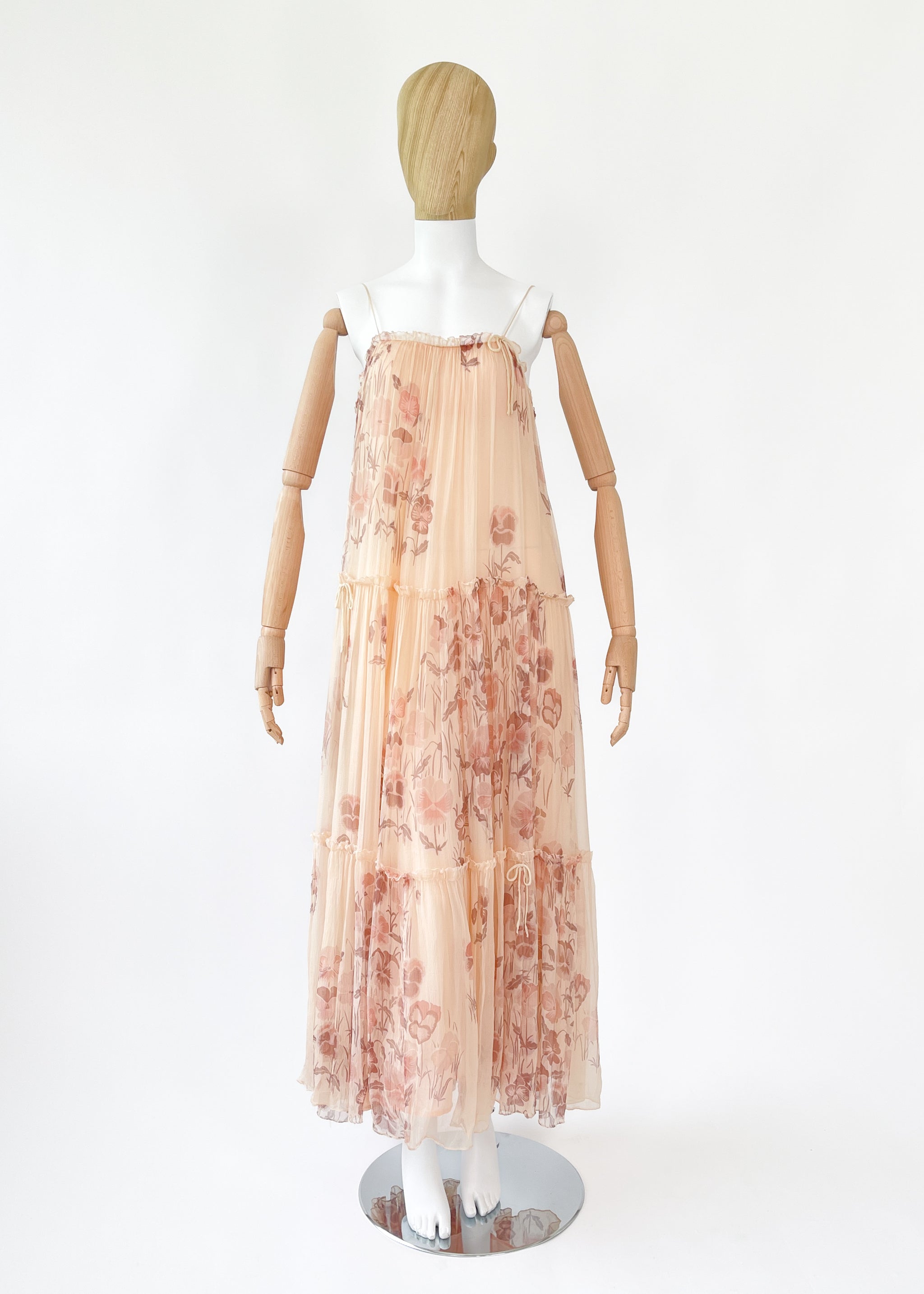 Vintage 1970s Gina Fratini Silk Dress