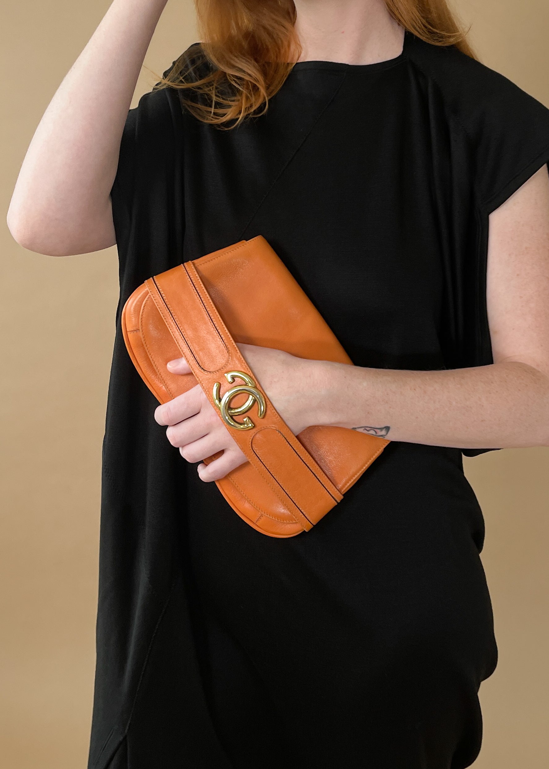 Vintage 1970s Gucci Leather Clutch Purse
