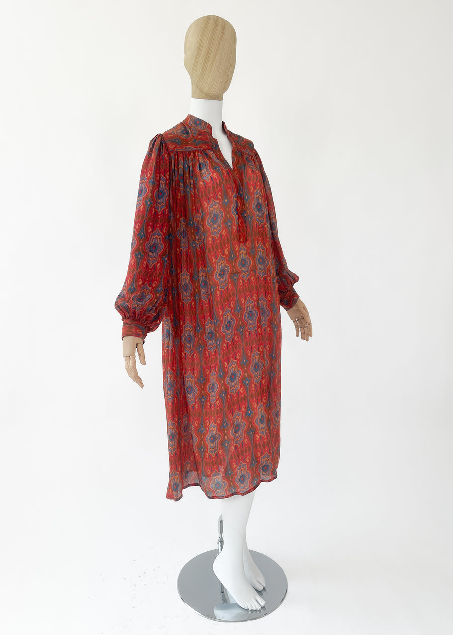 Vintage 1970s Judith Ann Silk Dress