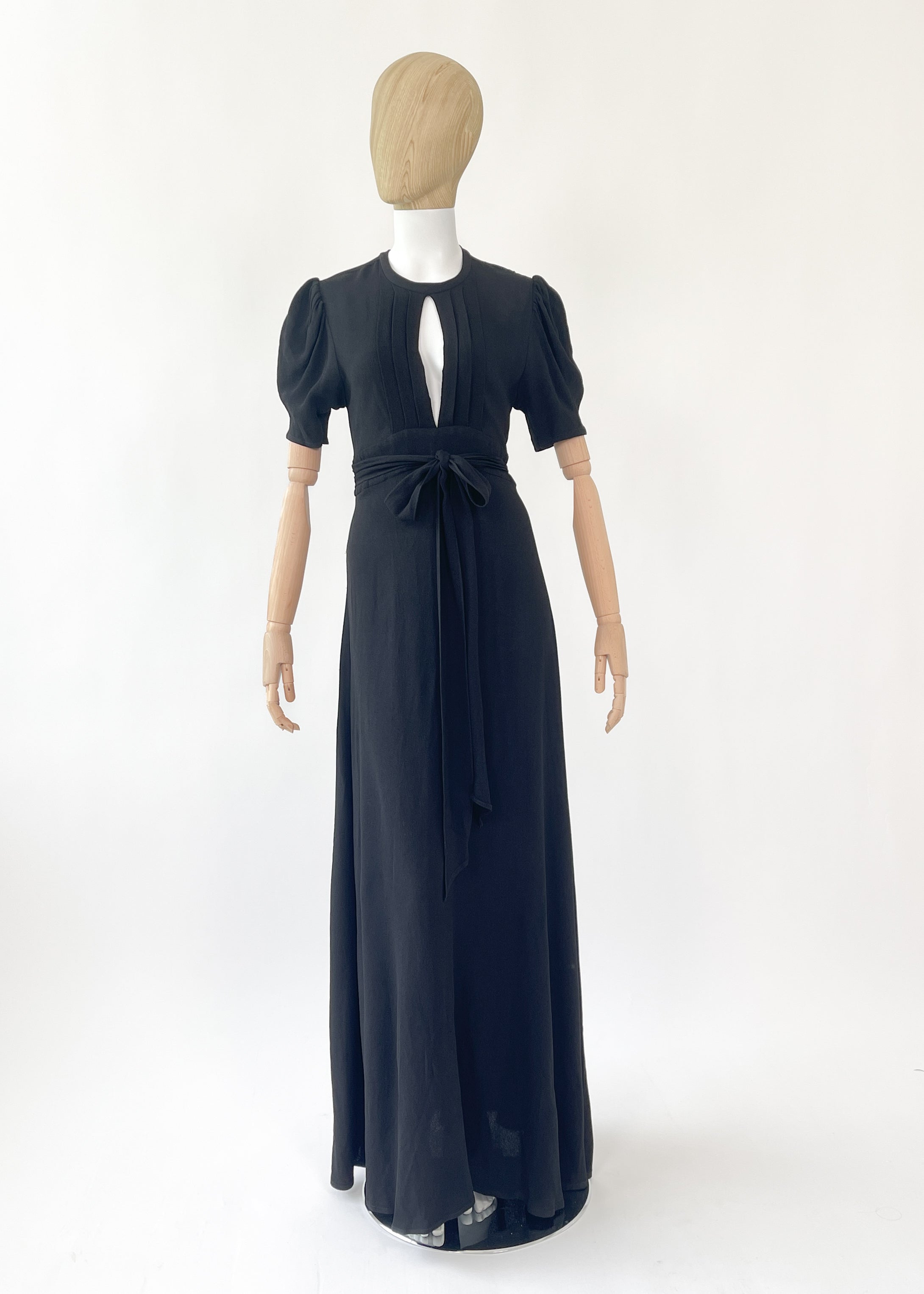 1970s Ossie Clark Moss Crepe Wrap Dress