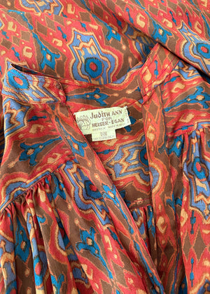 Vintage 1970s Judith Ann Silk Dress