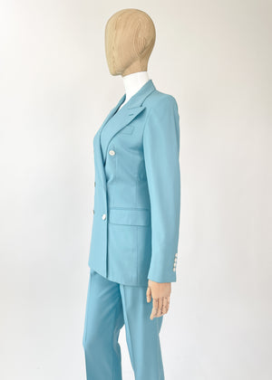 1990s Burberry's Blue Suit