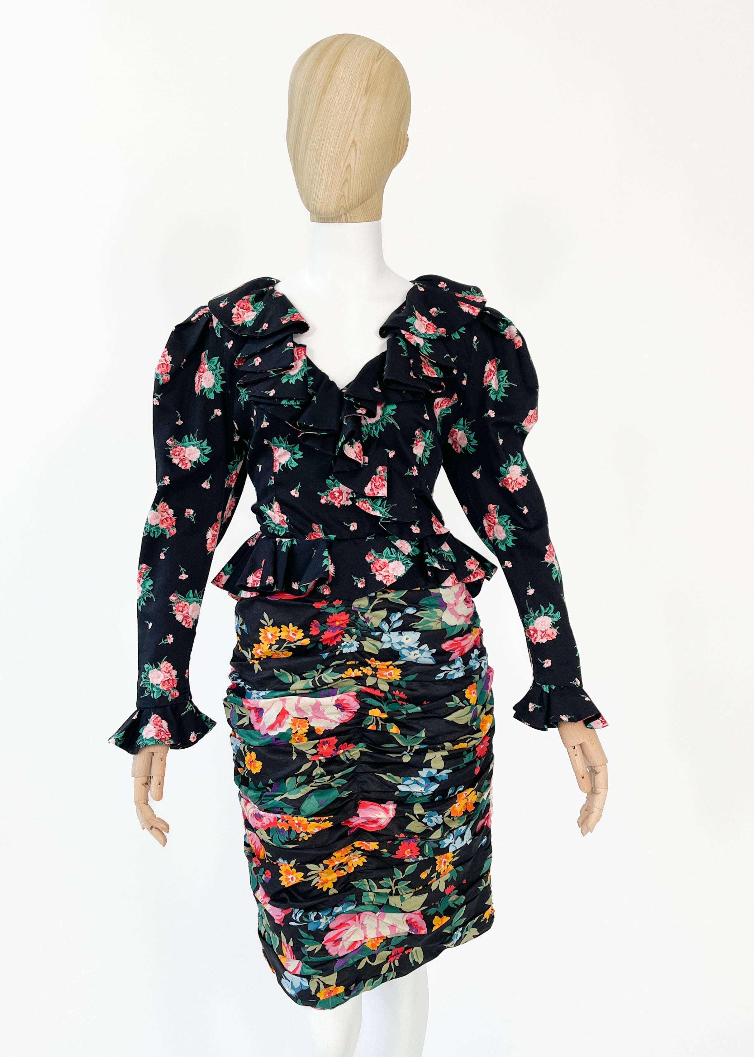 Vintage 1980s Ungaro Floral Dress