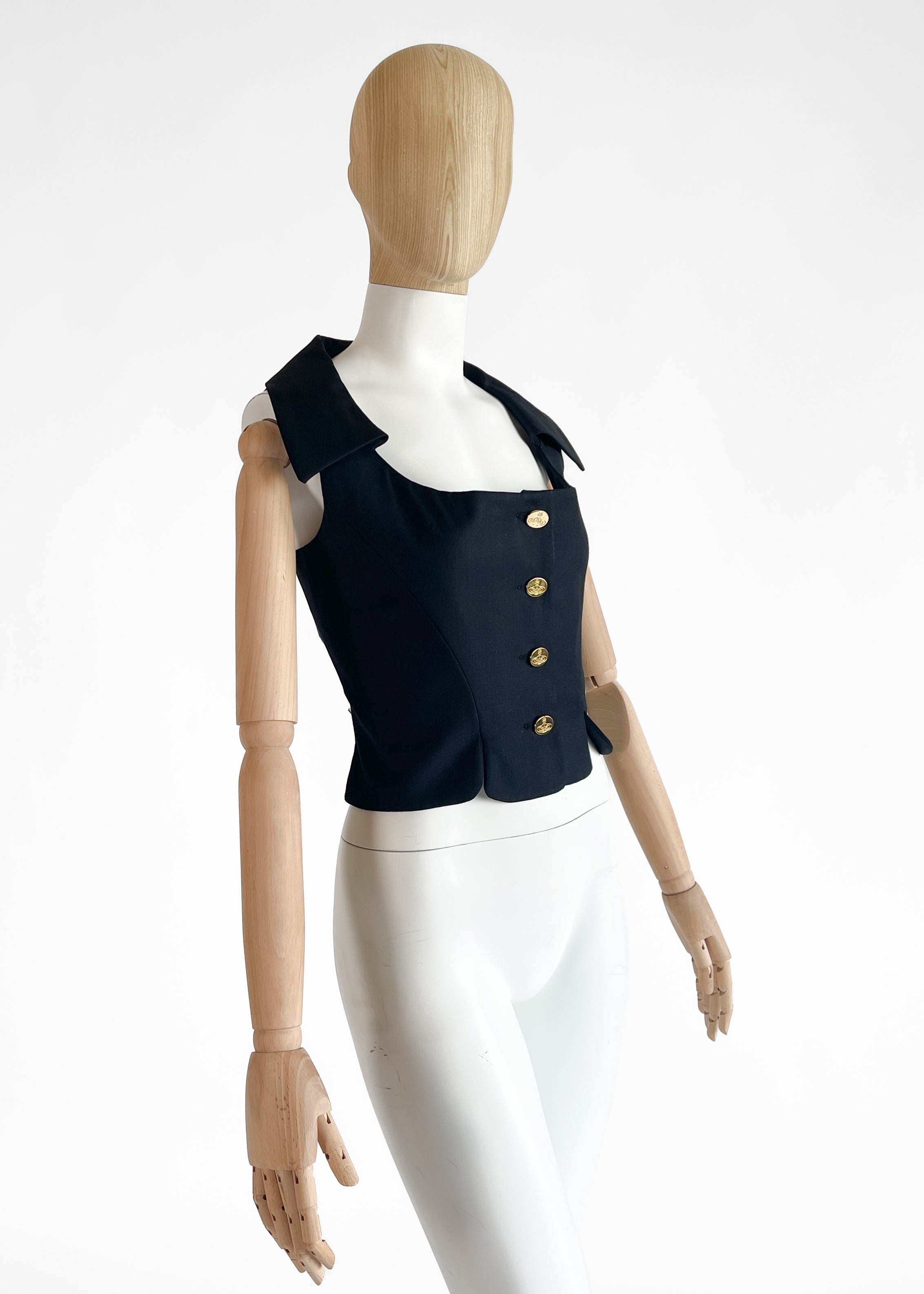 Vivienne Westwood Red Label Vest — 1990s, Orb Buttons, Made in Italy