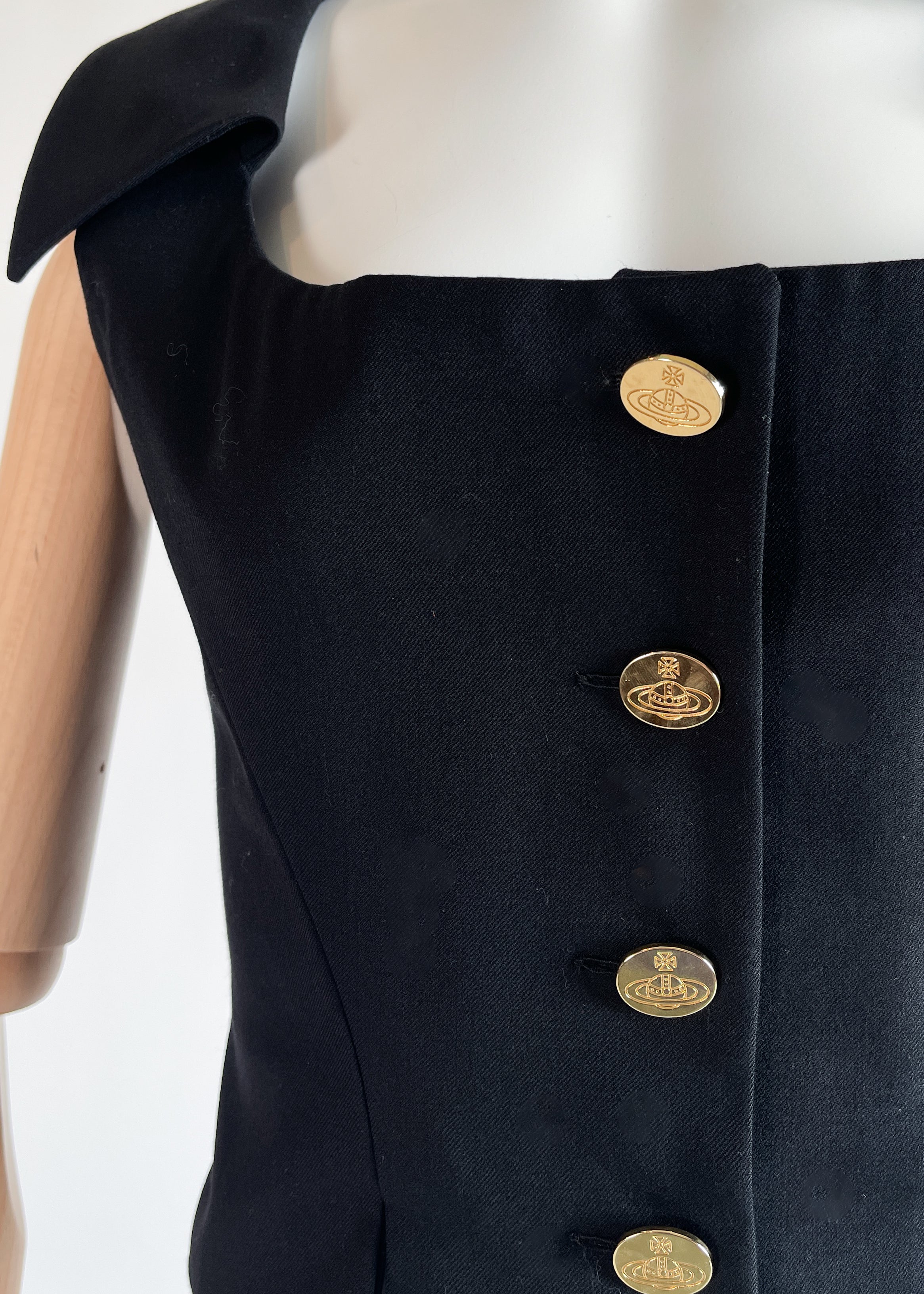 Vivienne Westwood Red Label Vest — 1990s, Orb Buttons, Made in Italy