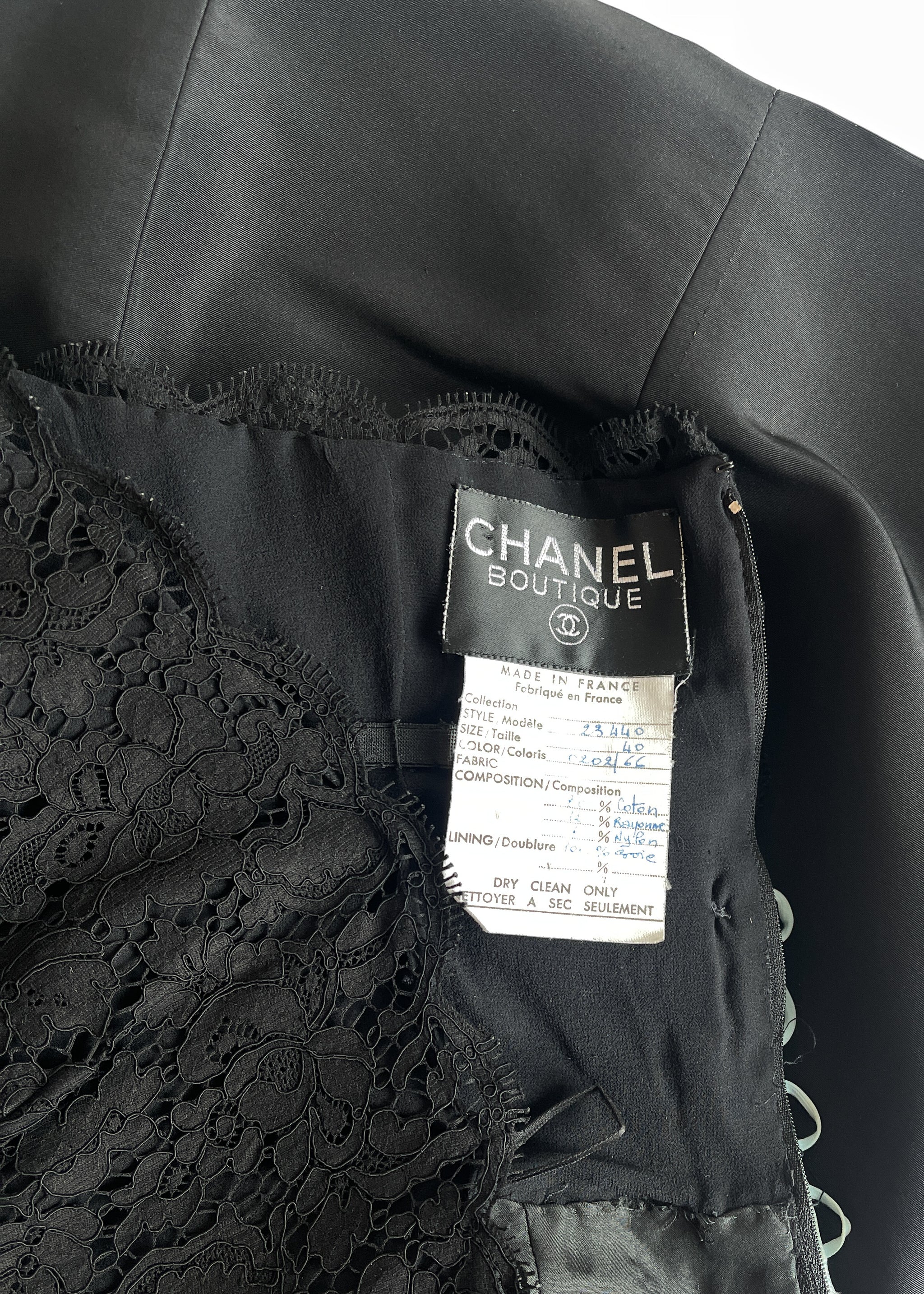 Vintage 1988 Chanel Strapless Dress