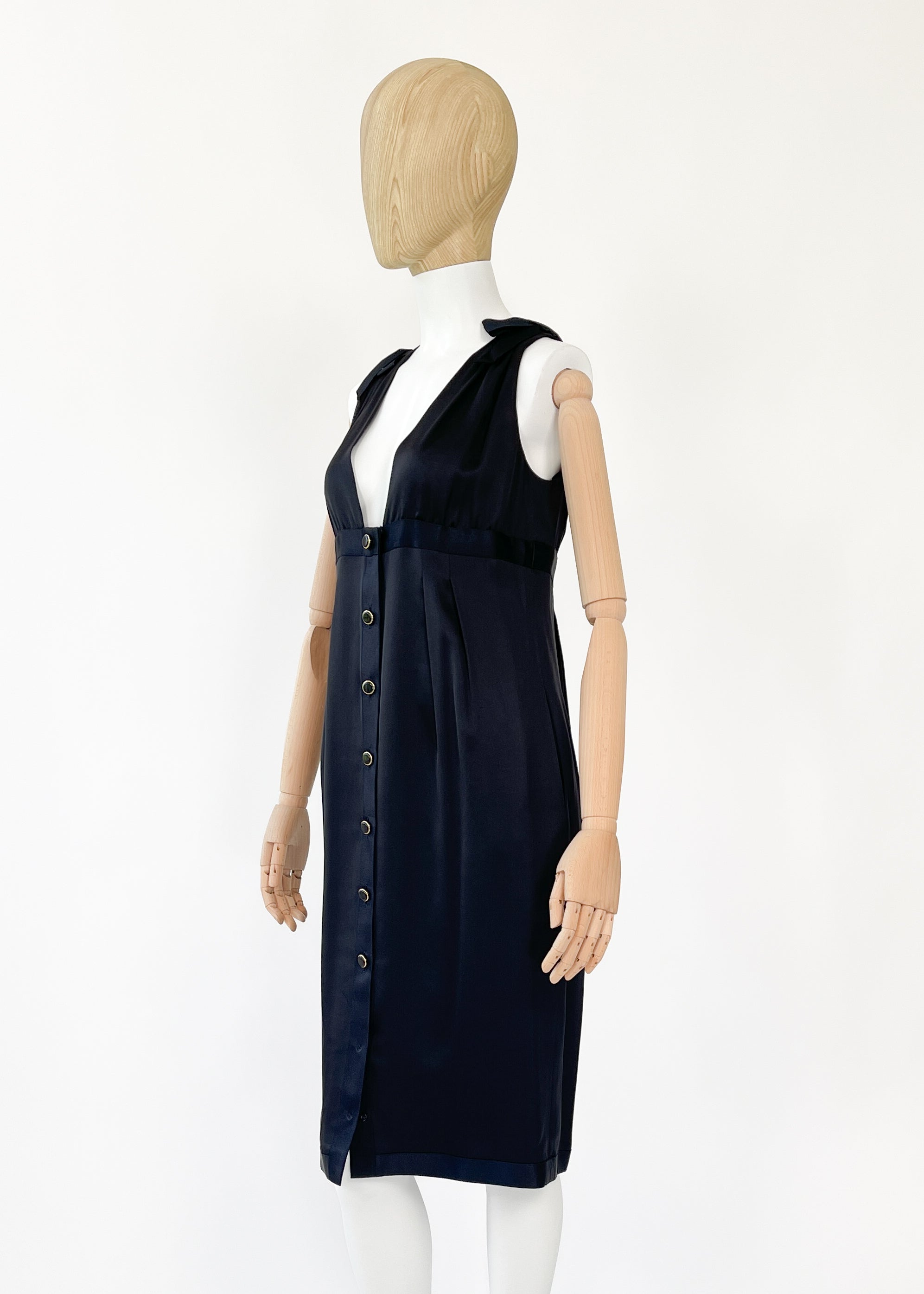 Chanel Fall 2007 Black Silk Dress