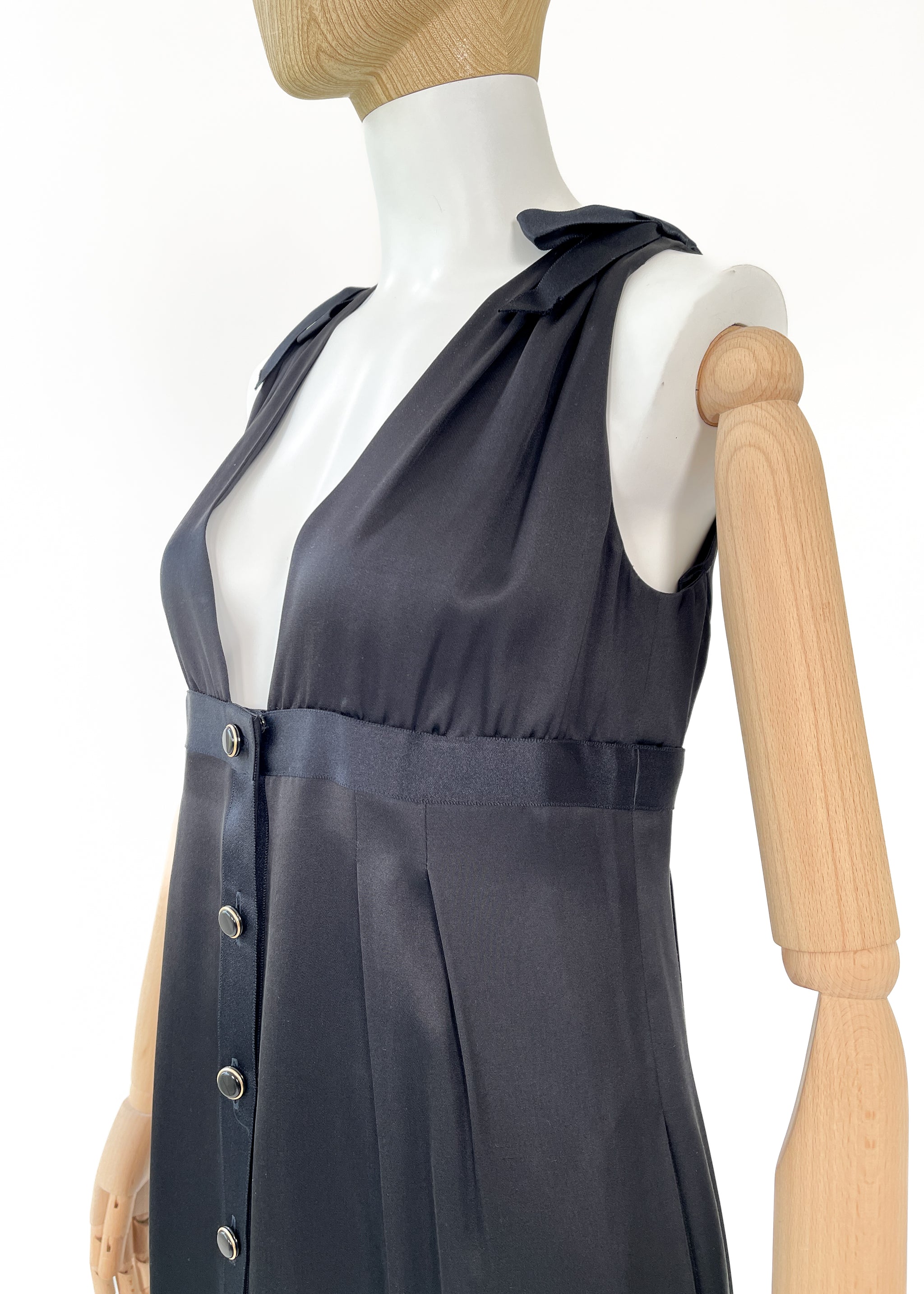 Chanel Fall 2007 Black Silk Dress