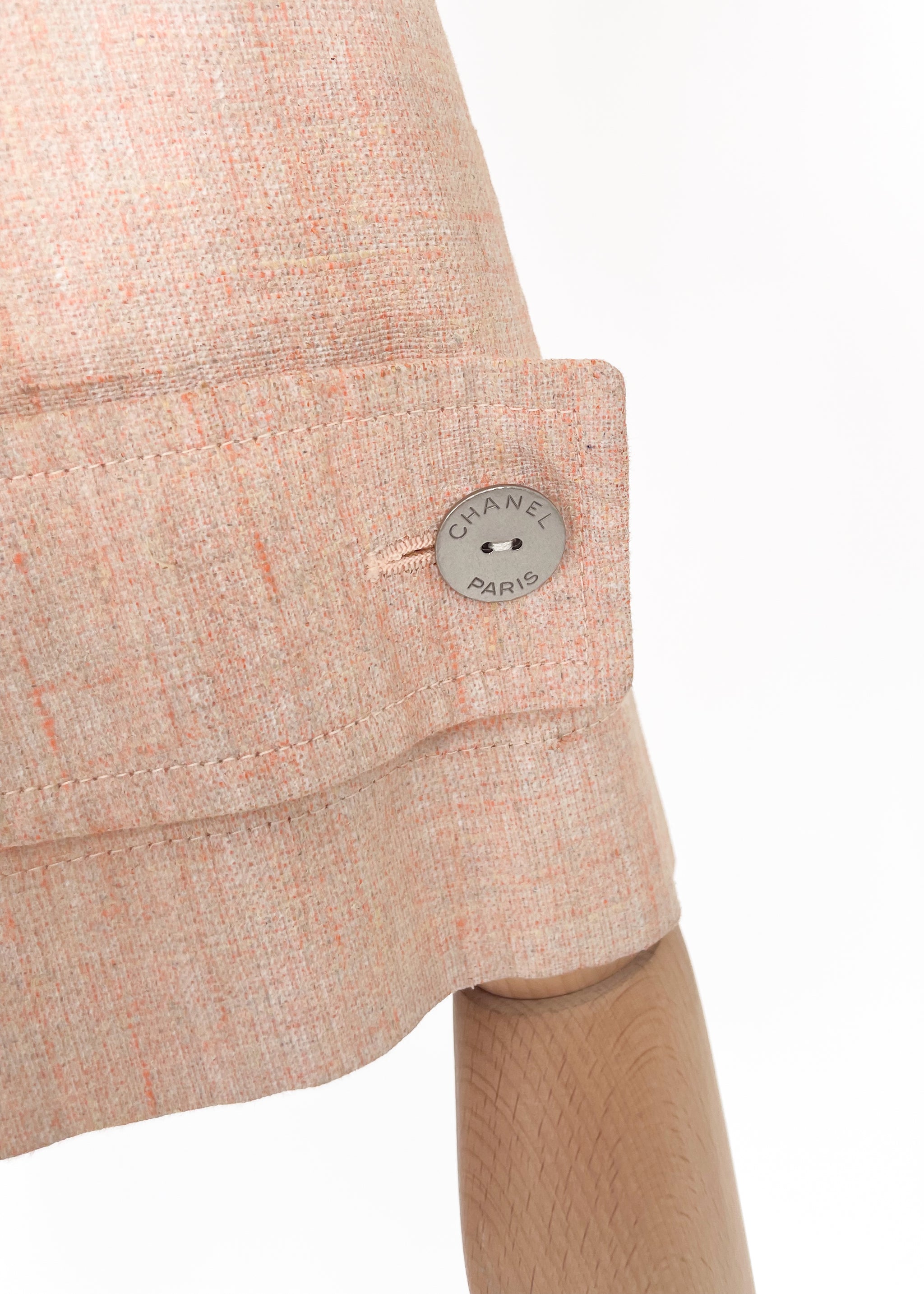 Vintage Late 1990s Chanel Linen Trench Coat