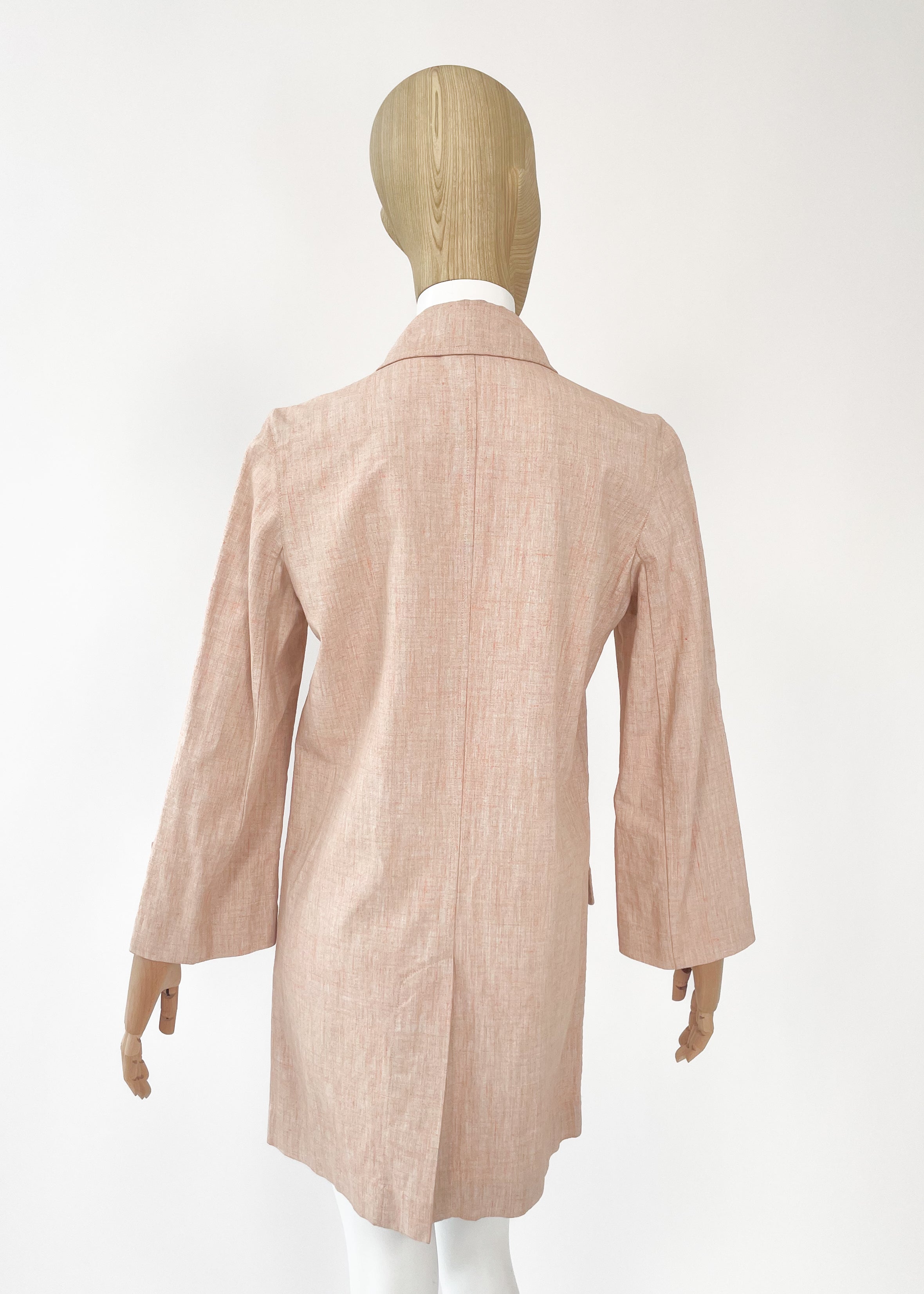 Vintage Late 1990s Chanel Linen Trench Coat