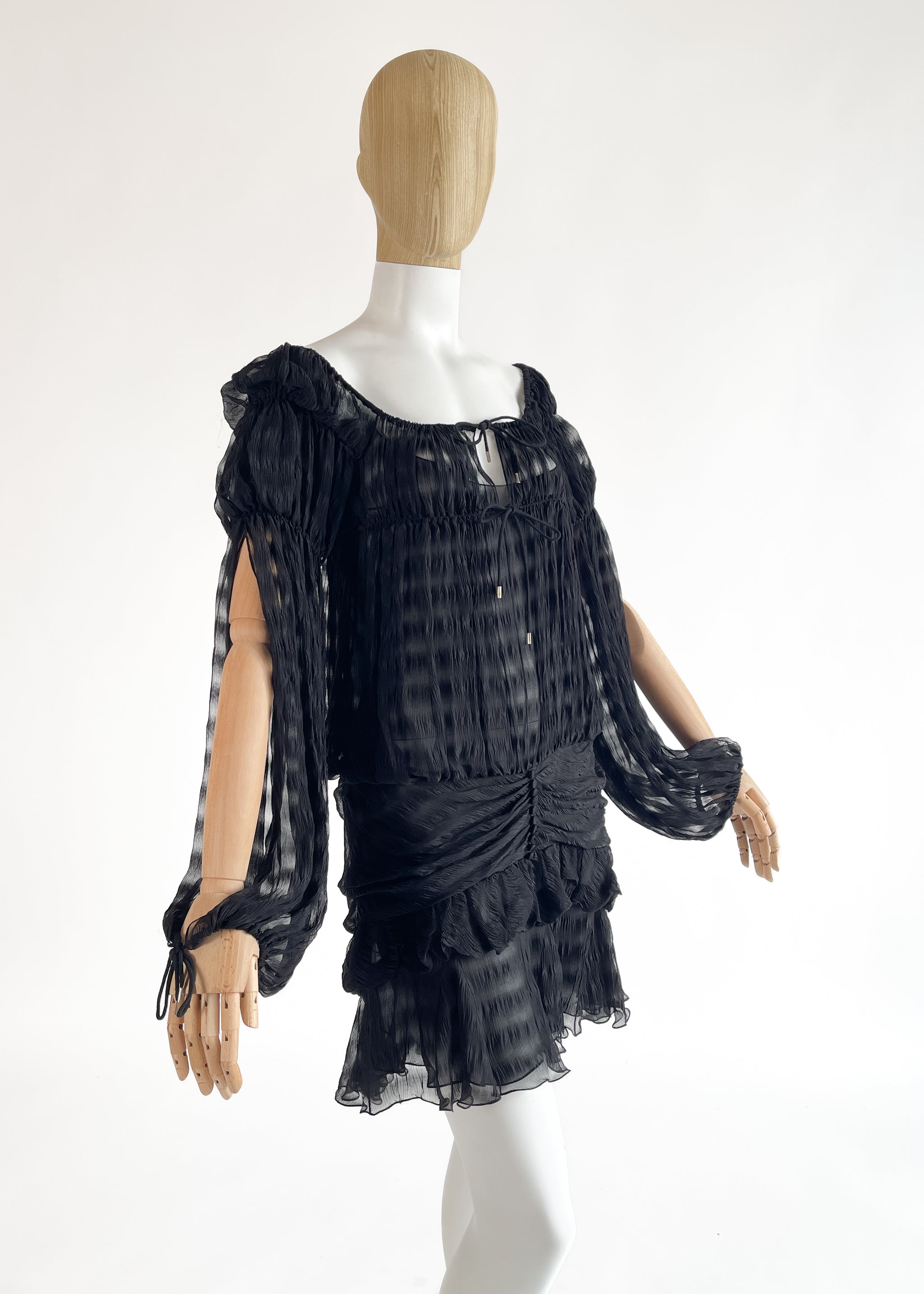 Vintage Christian Dior by Galliano Silk Chiffon Mini Dress