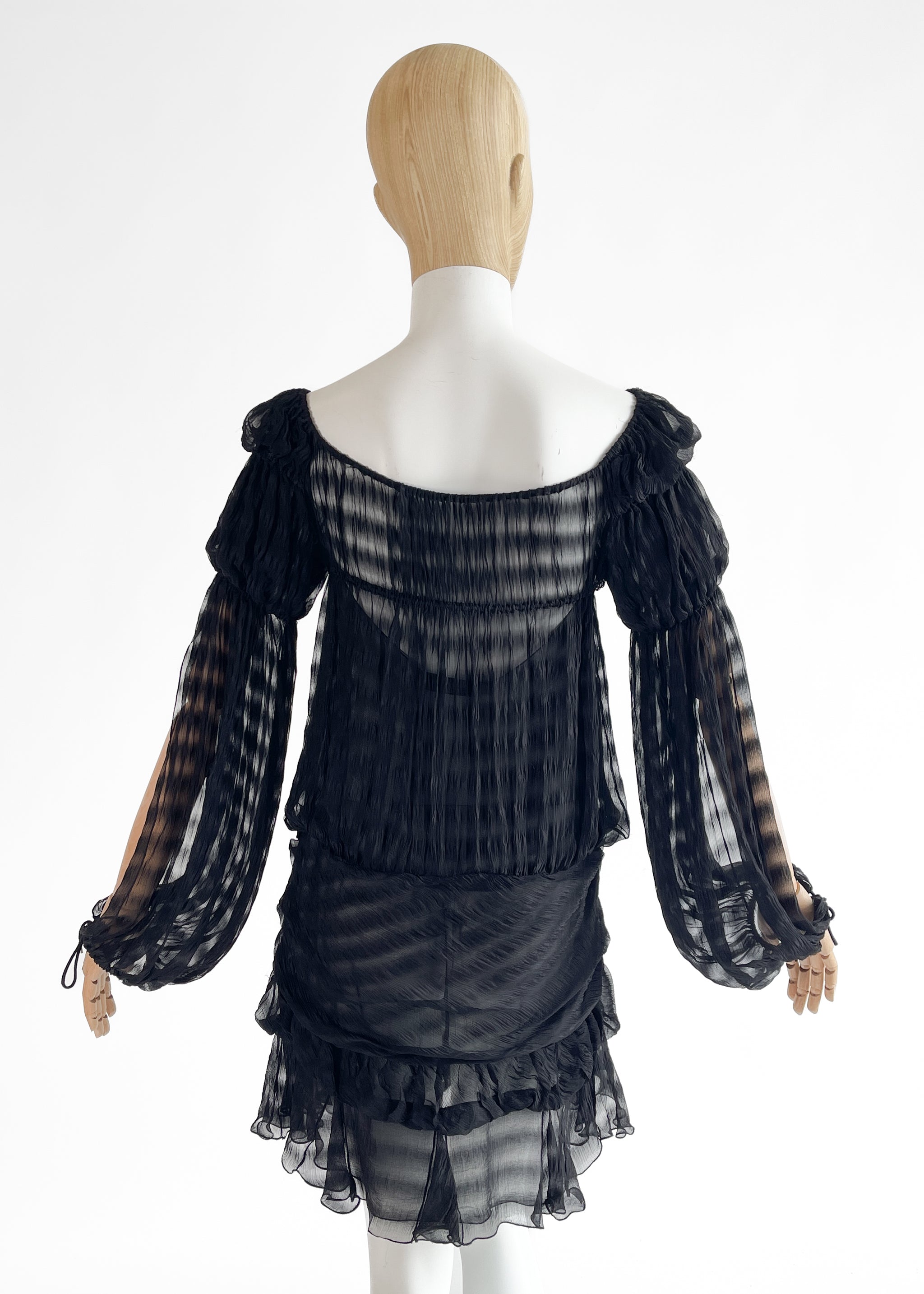 Vintage Christian Dior by Galliano Silk Chiffon Mini Dress