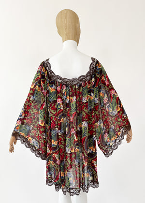 Christian Dior Floral Silk Tunic Dress