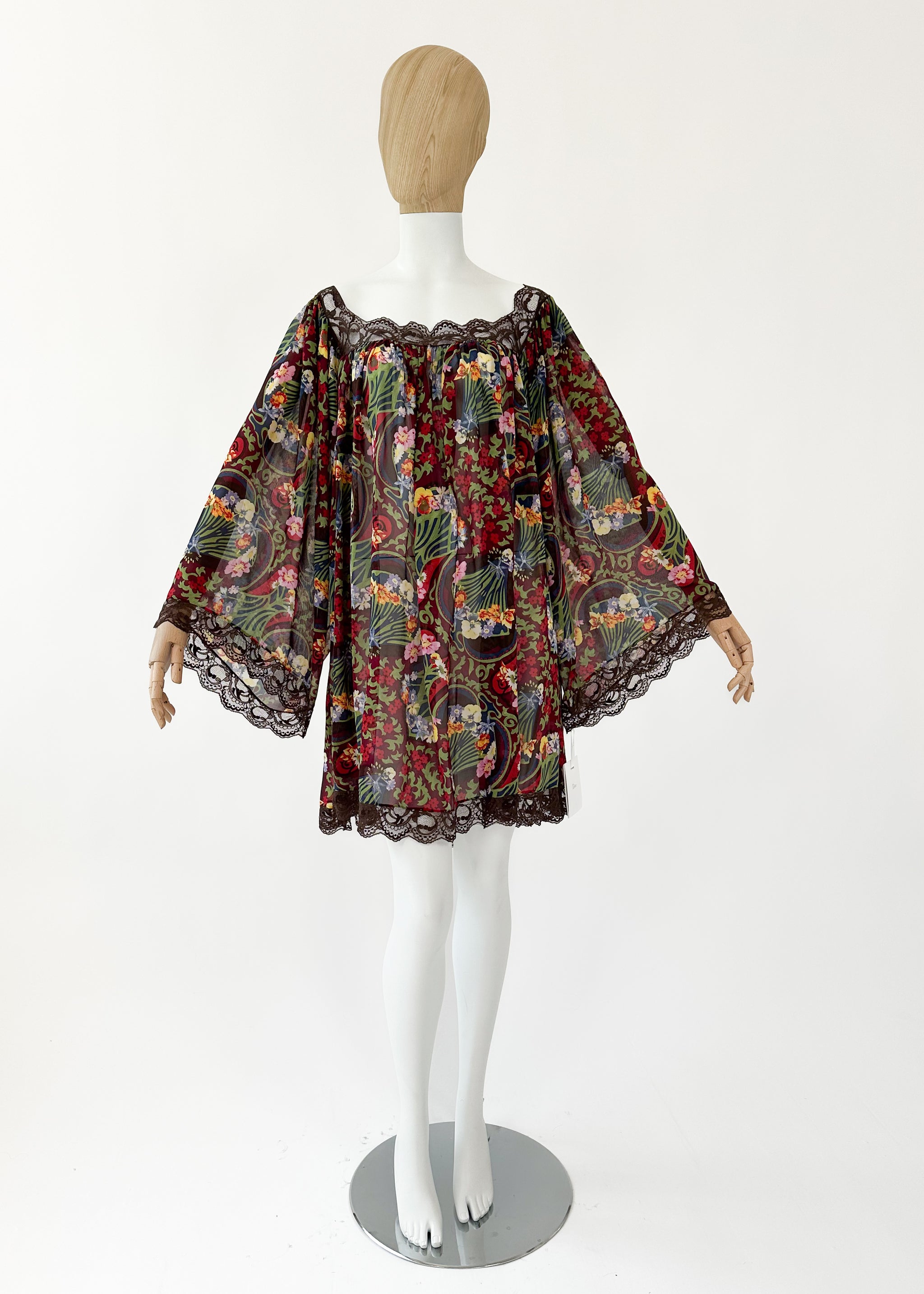 Christian Dior Floral Silk Mini Dress Galliano Era - Raleigh Vintage Christian Dior Floral Silk Mini Dress Galliano Era - Raleigh Vintage