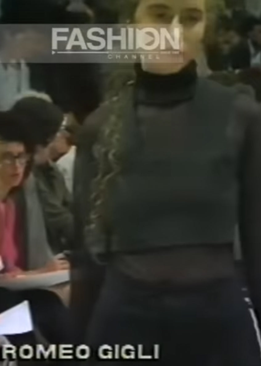 1989 Romeo Gigli Black Mesh Top