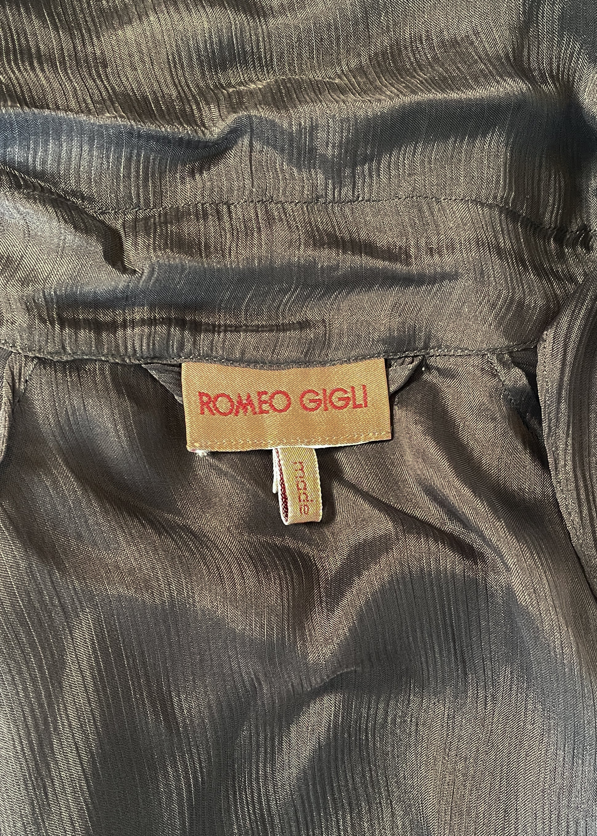 Vintage Romeo Gigli Silk Chiffon Duster Coat Dress Late 1980s
