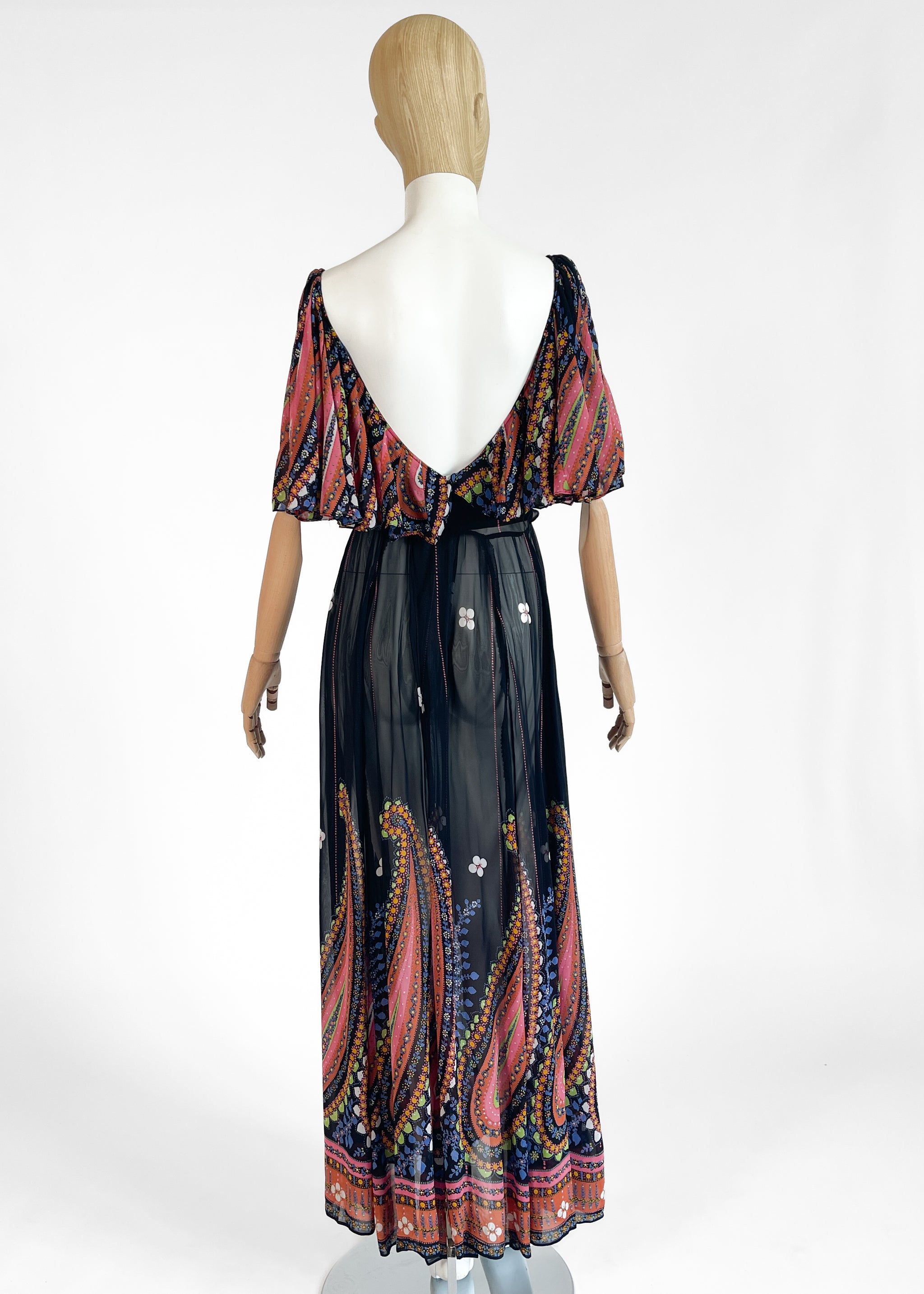 Vintage 1970s Valerie Porr Silk Wrap Dress
