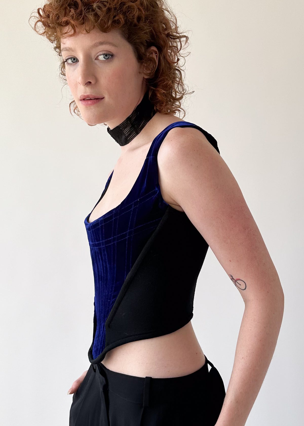 Vintage Vivienne Westwood Blue Velvet Corset