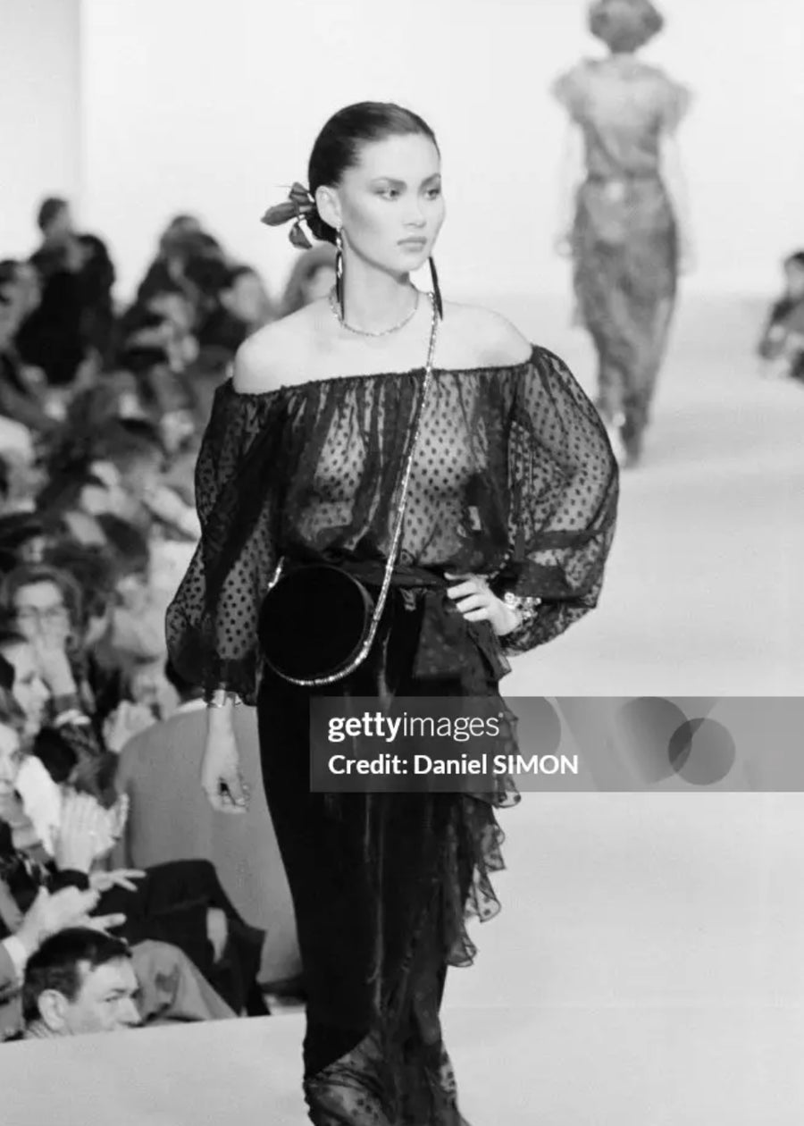 Yves Saint Laurent Fall 1978 Velvet Wrap Skirt