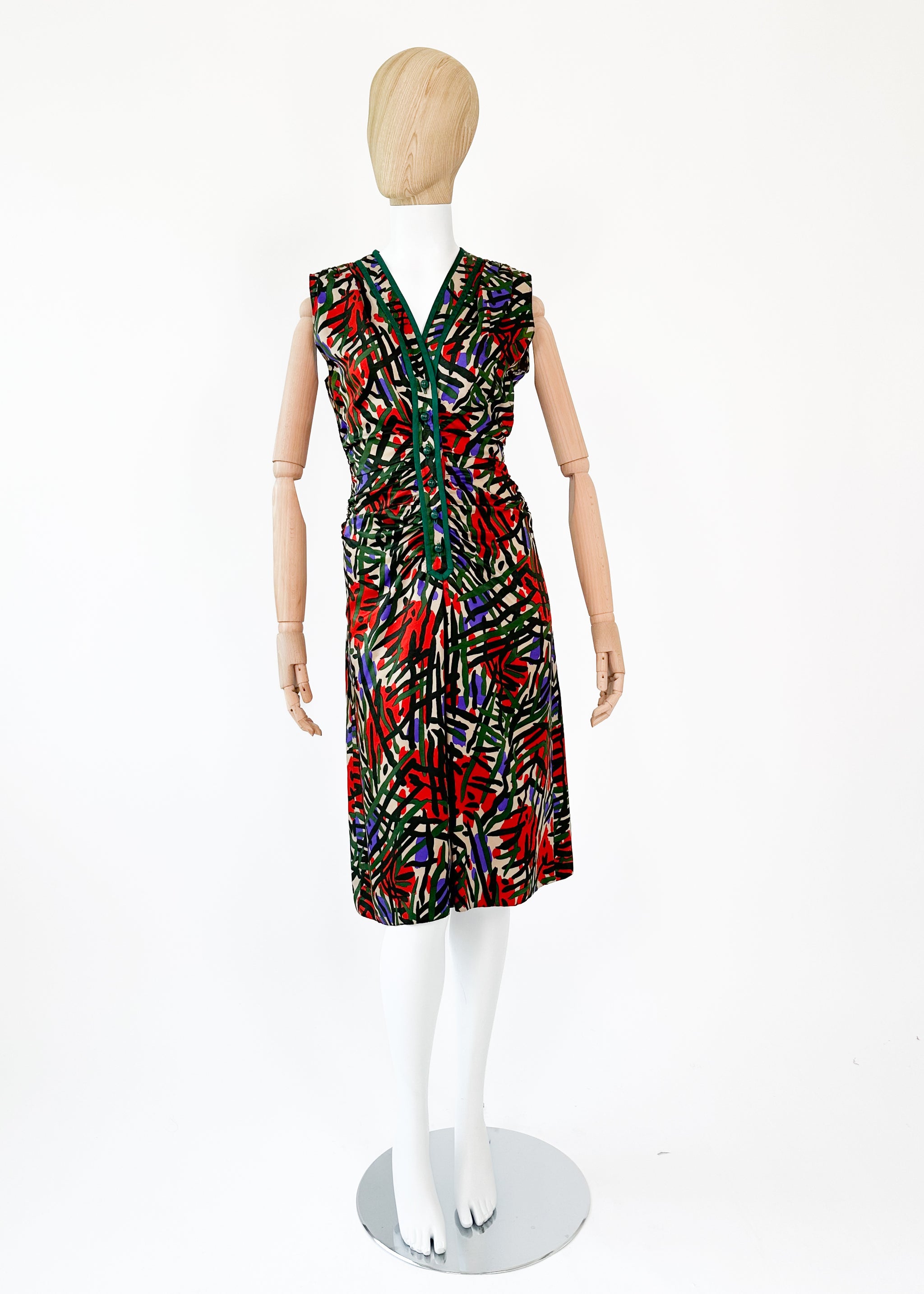Vintage Yves Saint Laurent Summer Silk Dress 1984
