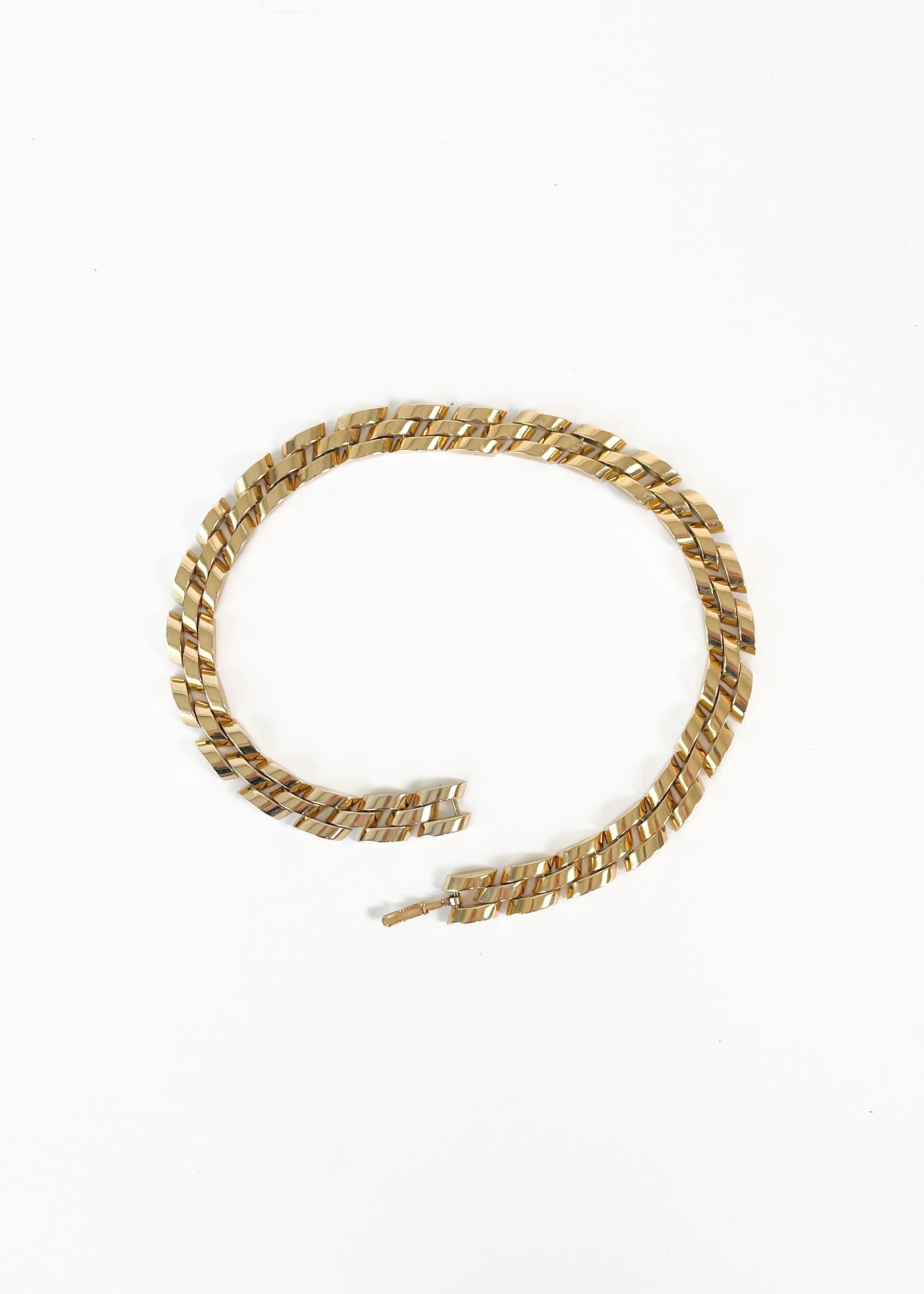 Vintage Gold Link Choker Necklace
