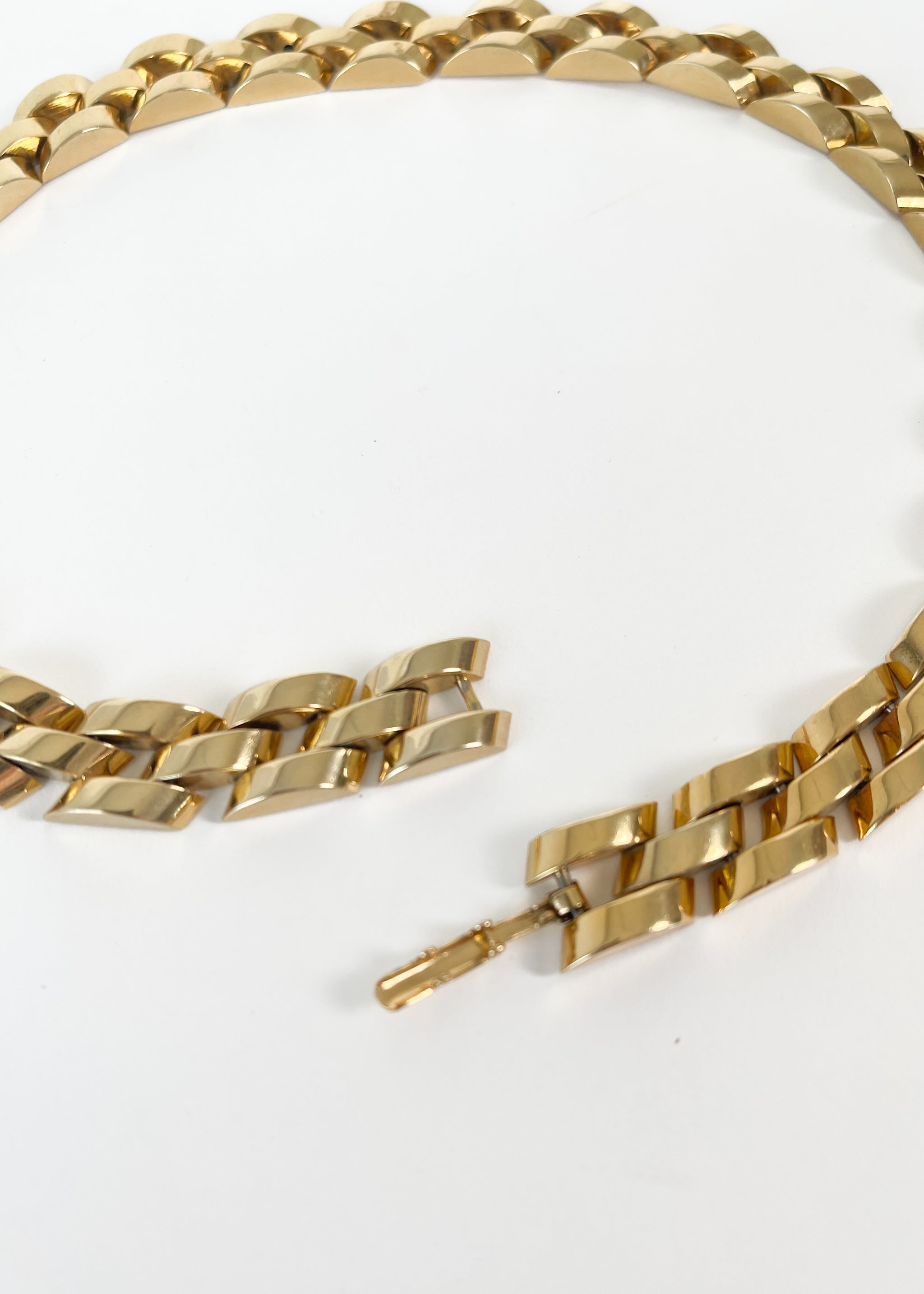 Vintage Gold Link Choker Necklace
