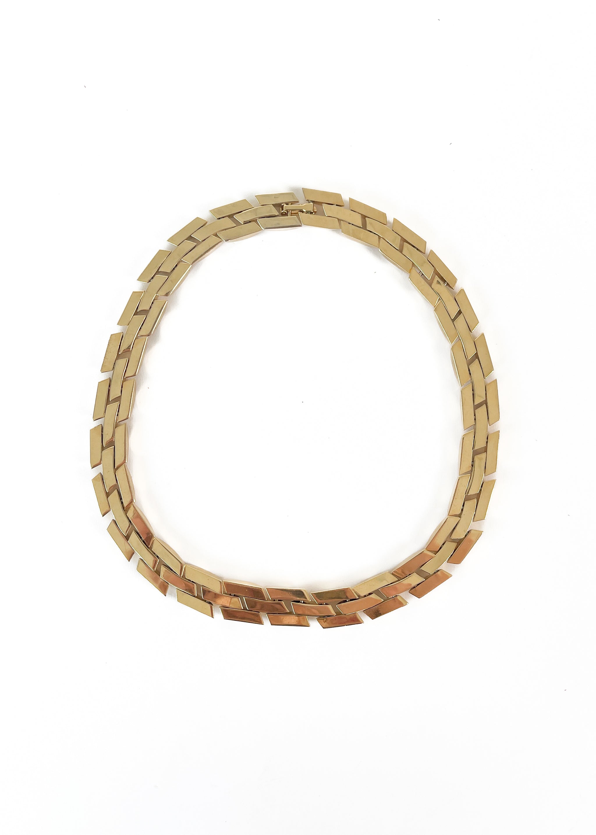 Vintage Gold Link Choker Necklace