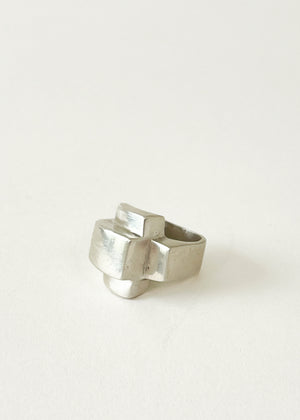 Vintage Silver Modernist Ring