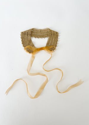 Vintage Gold Knit Collar
