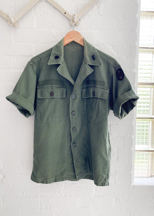 Vintage 1960s Short Sleeve Army Jacket