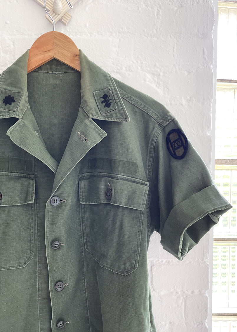 Vintage 1960s Short Sleeve Army Jacket