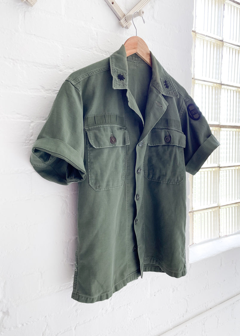 Vintage 1960s Short Sleeve Army Jacket