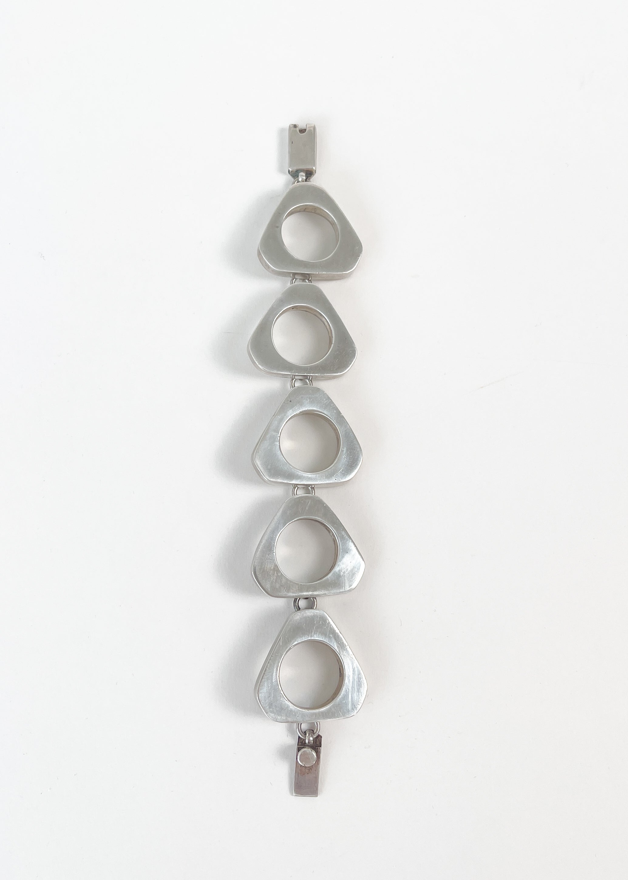 Vintage Sterling Triangle Links Bracelet