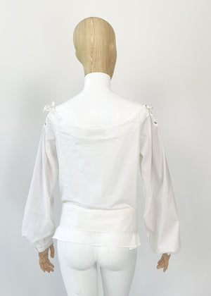 Vintage Yves Saint Laurent Lace Up Shirt