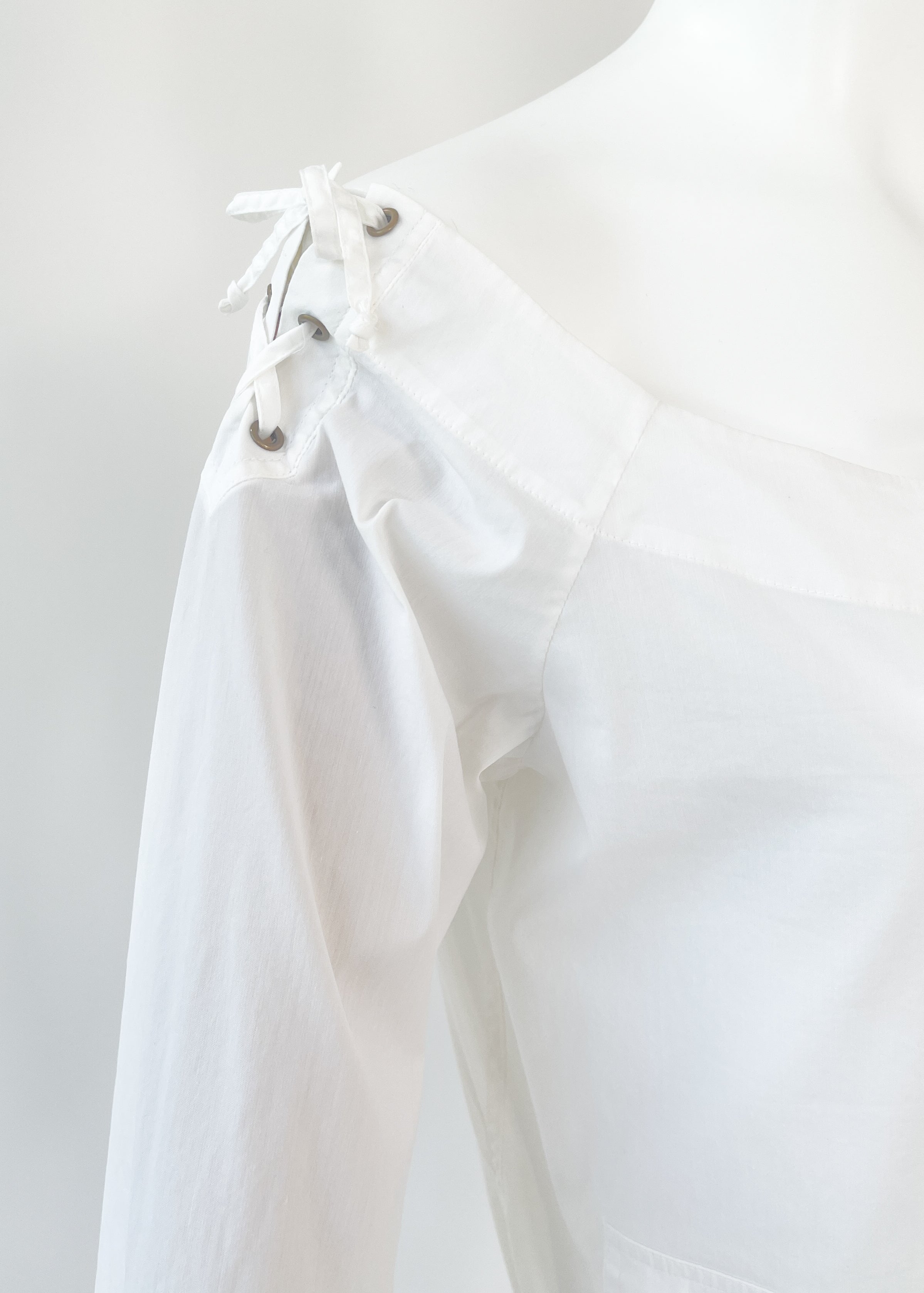 Vintage Yves Saint Laurent Lace Up Shirt
